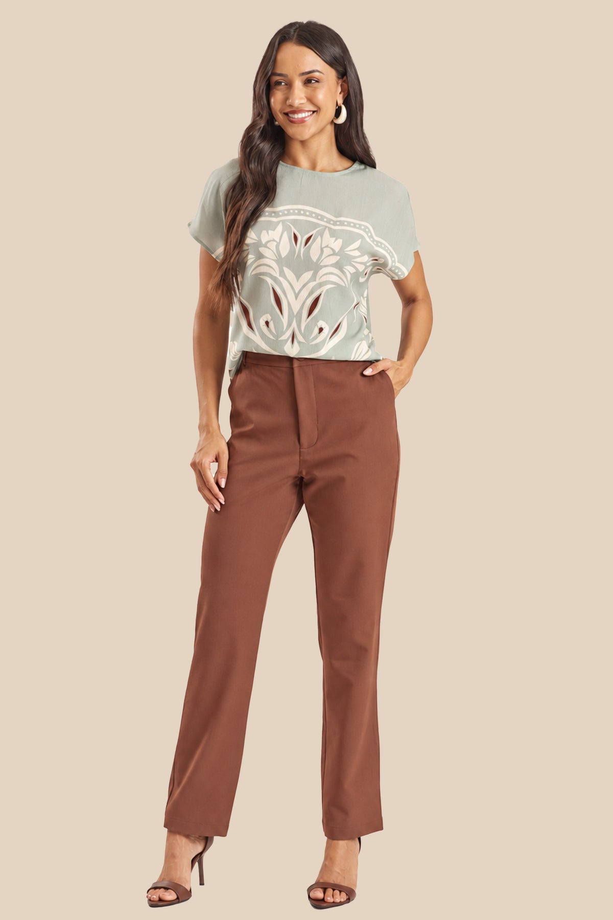 Blusa Feminina Manga Curta Estampada Miragem - Doce Trama