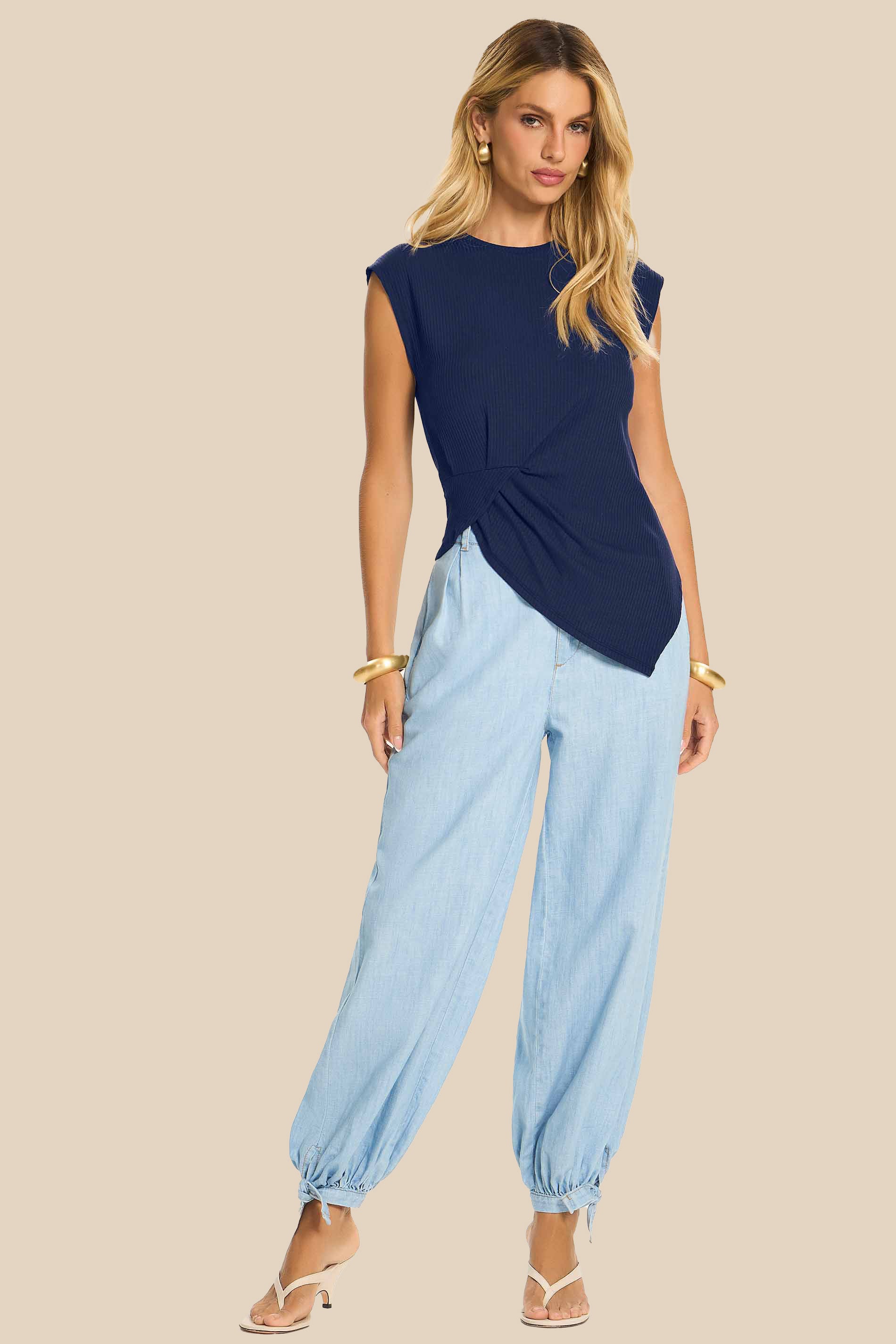 Calça Jeans Aladim com Barra Ajustável Miragem - Doce Trama