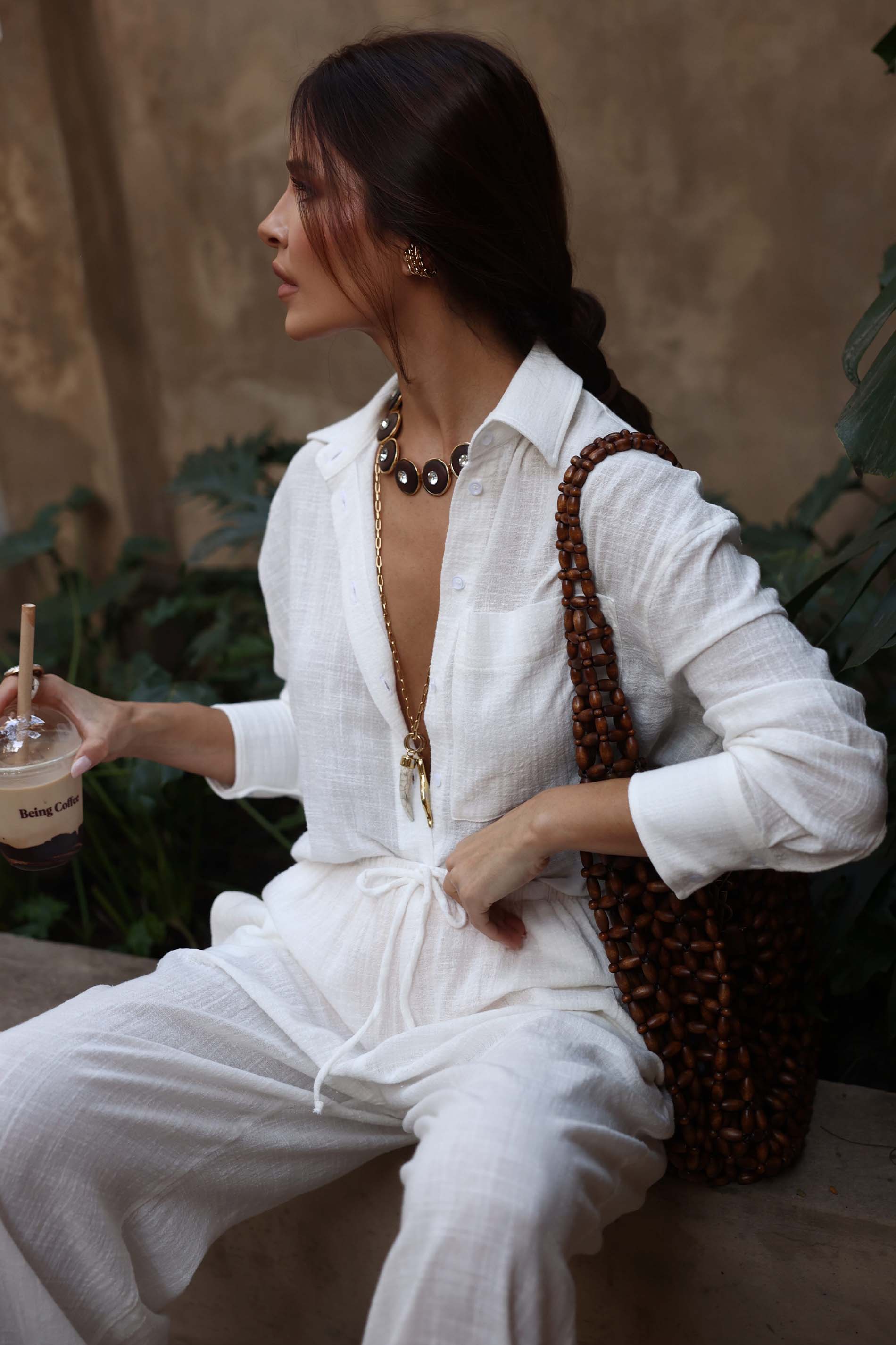 Camisa Oversized em Algodão Texturizado Miragem - Doce Trama