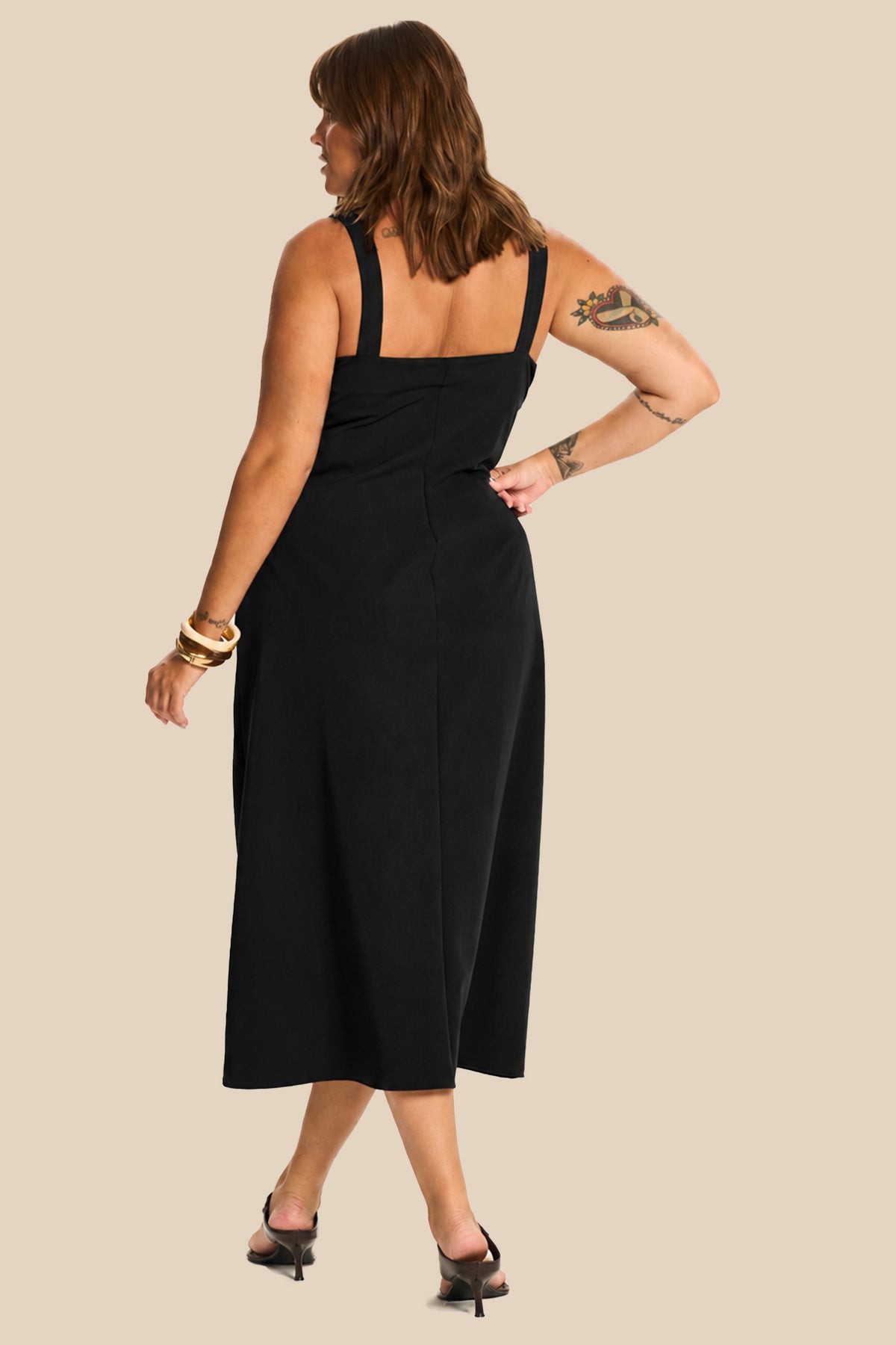 Vestido Midi de Alça em Alfaiataria Miragem - Doce Trama