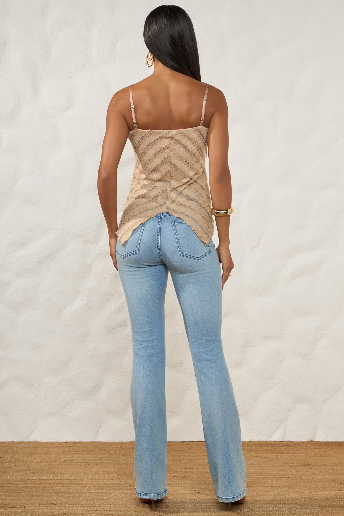 Blusa Feminina de Alça Tule Texturizado Resort - Doce Trama
