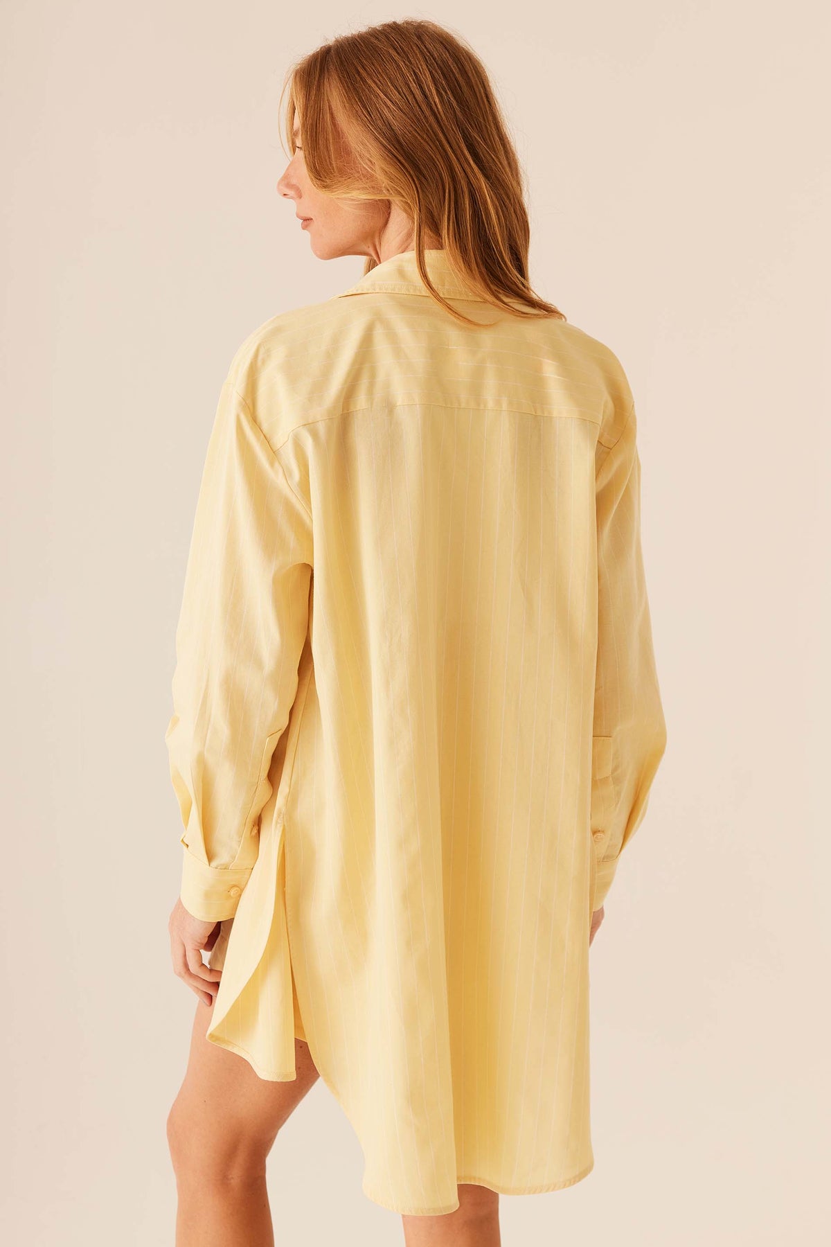 Camisa Oversized Tricoline Listrada Flow - Doce Trama