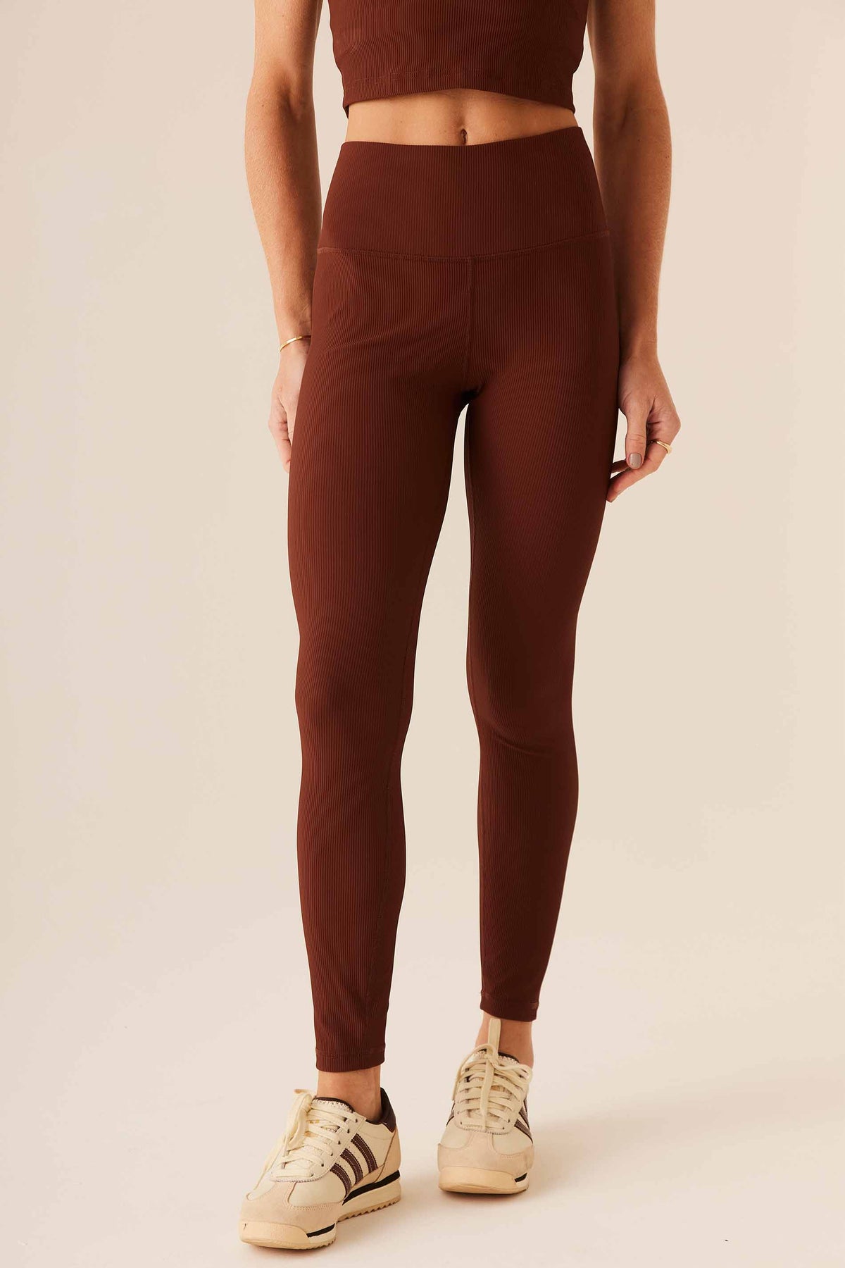 Calça Legging Canelada Malha Poliamida Flow - Doce Trama