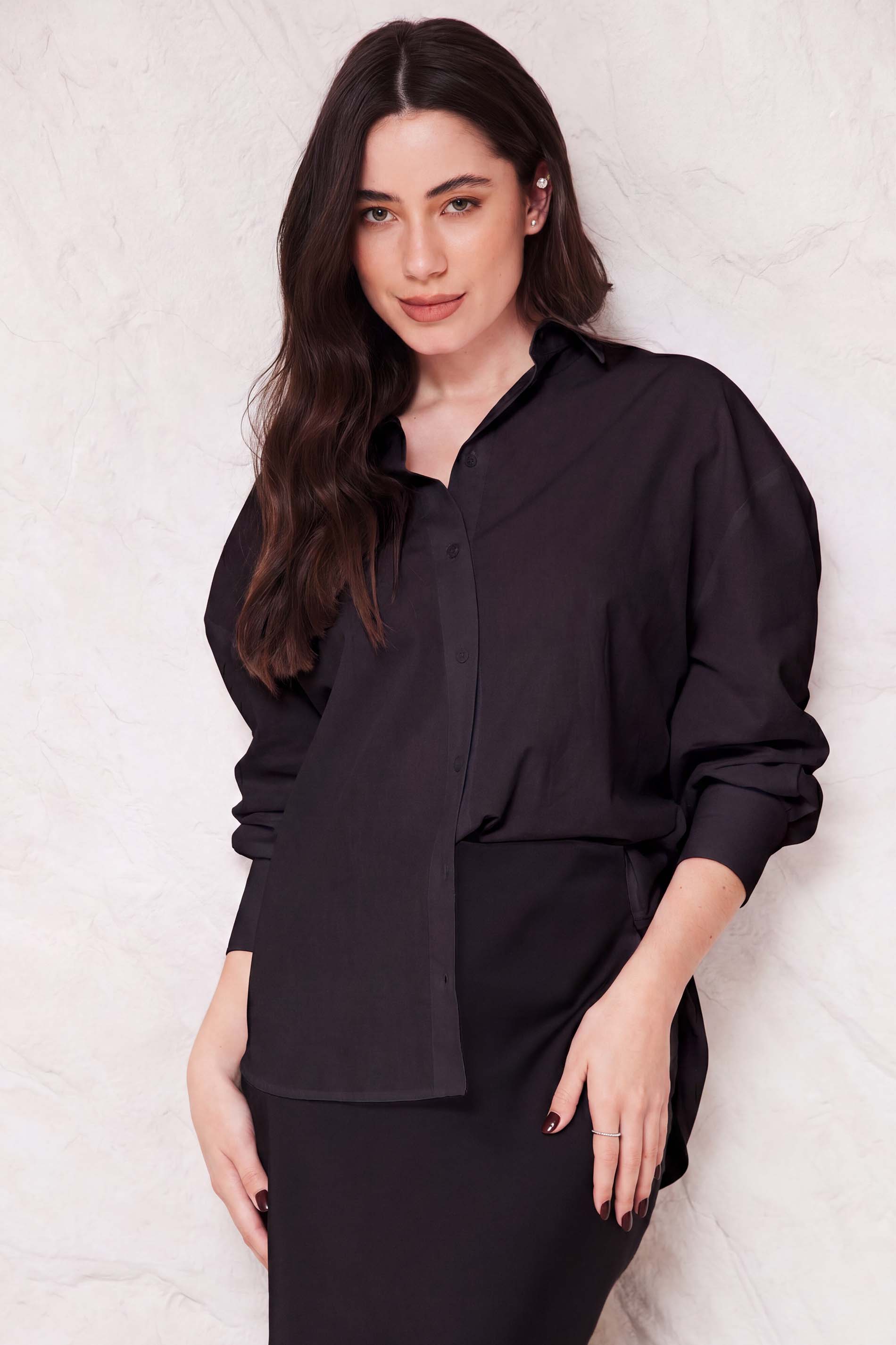 Camisa Oversized em Tricoline Sunset - Doce Trama
