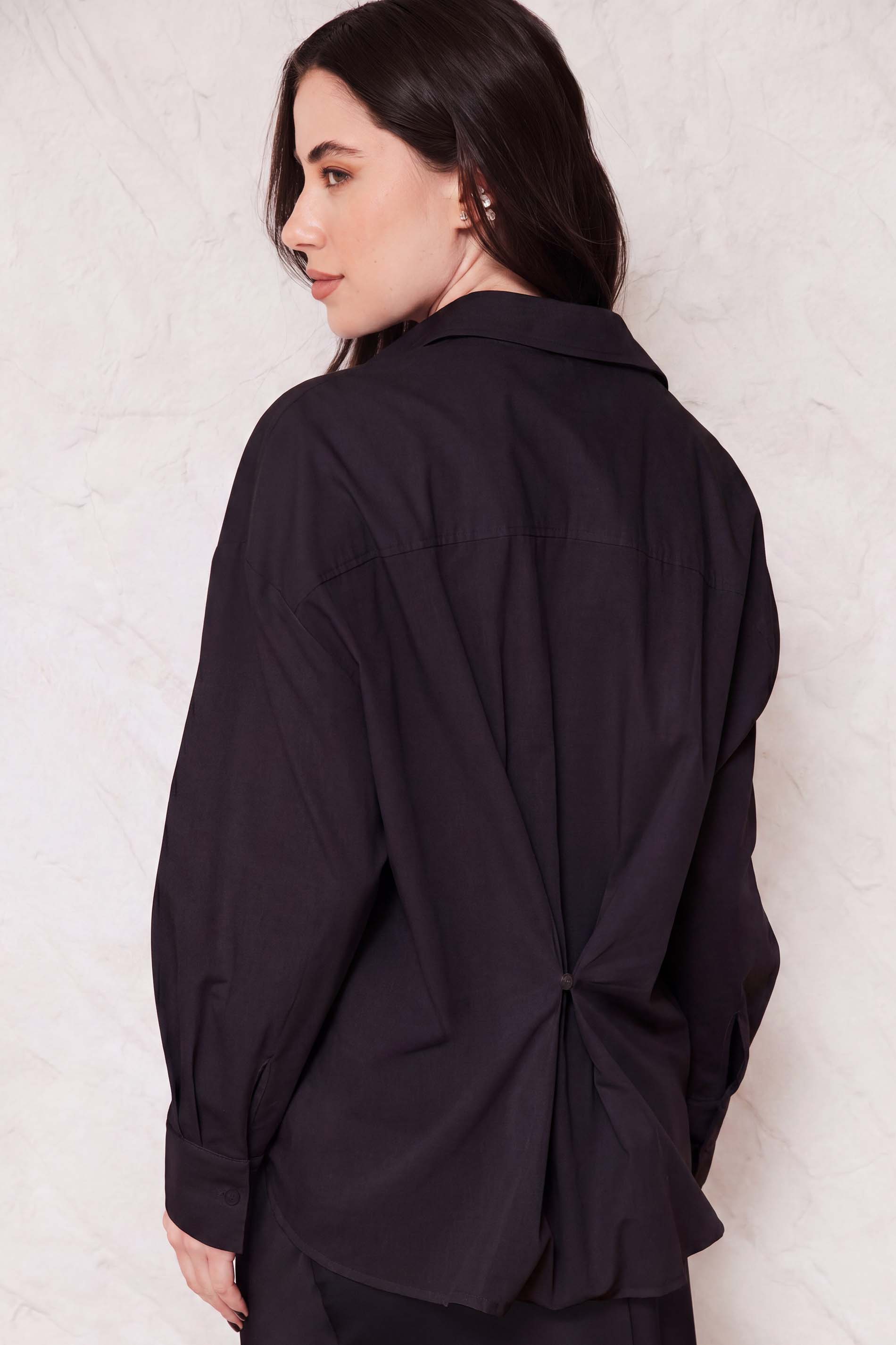 Camisa Oversized em Tricoline Sunset - Doce Trama
