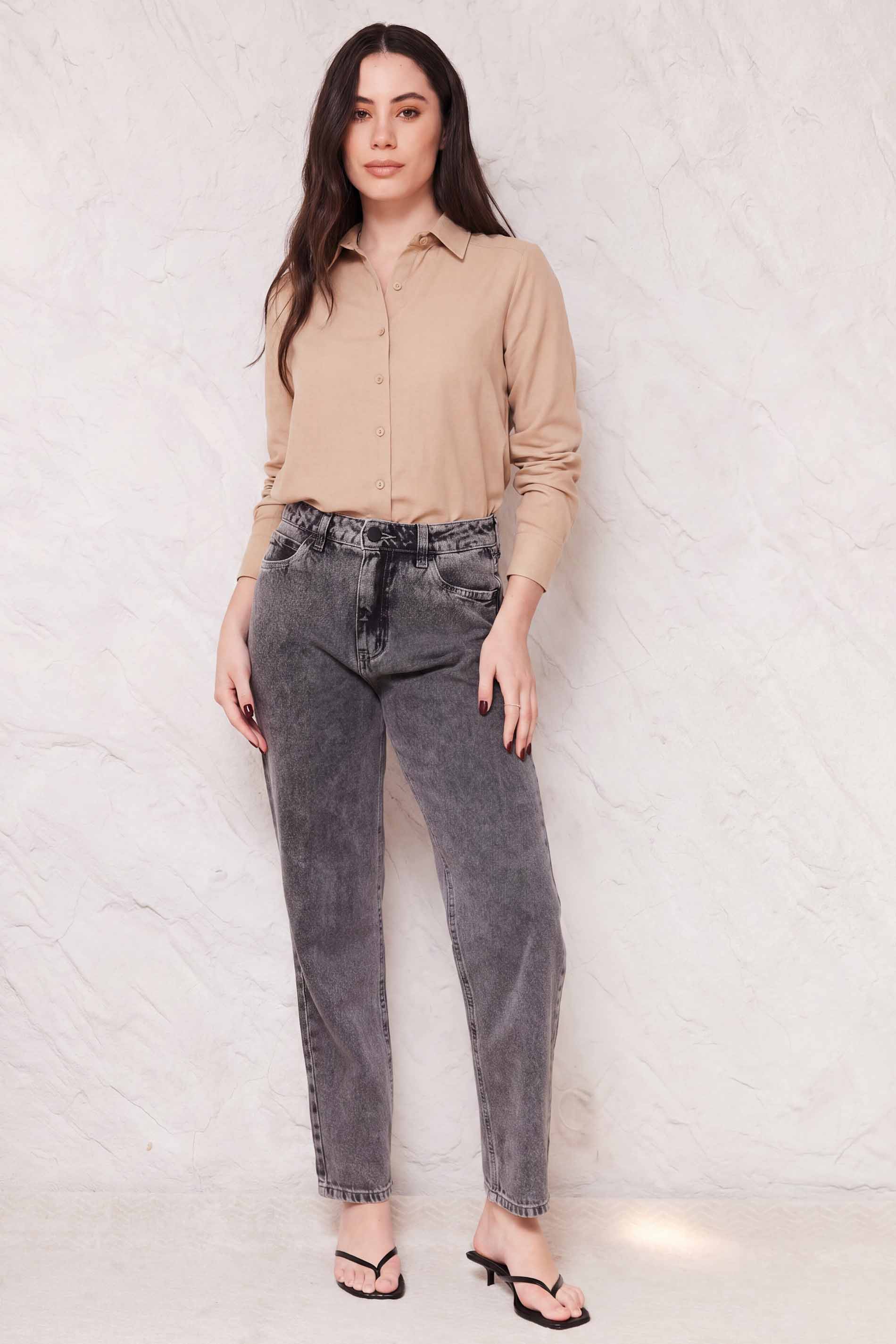 Camisa Feminina Manga Longa em Linho Sunset - Doce Trama