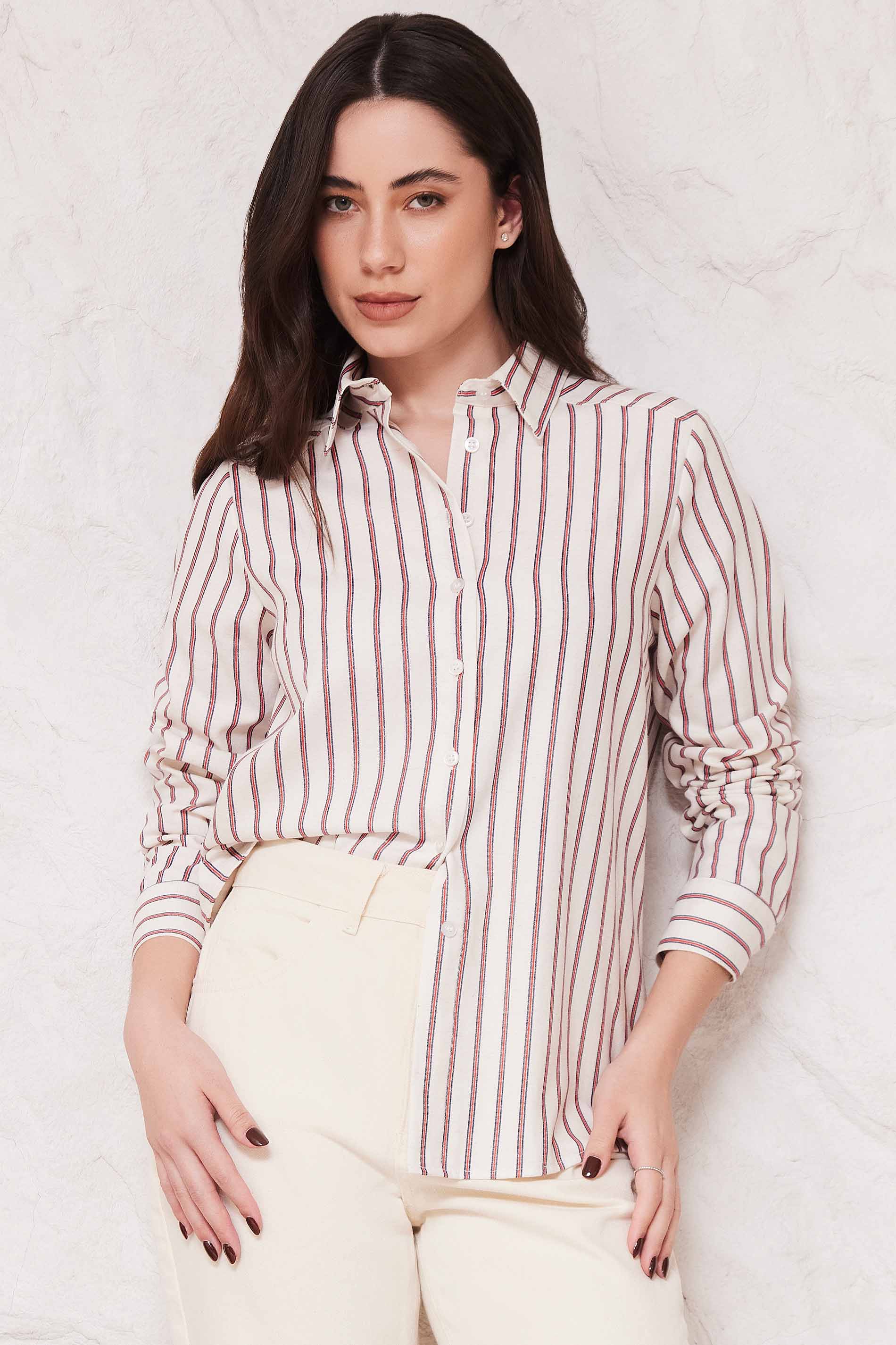 Camisa Feminina Manga Longa em Linho Sunset - Doce Trama