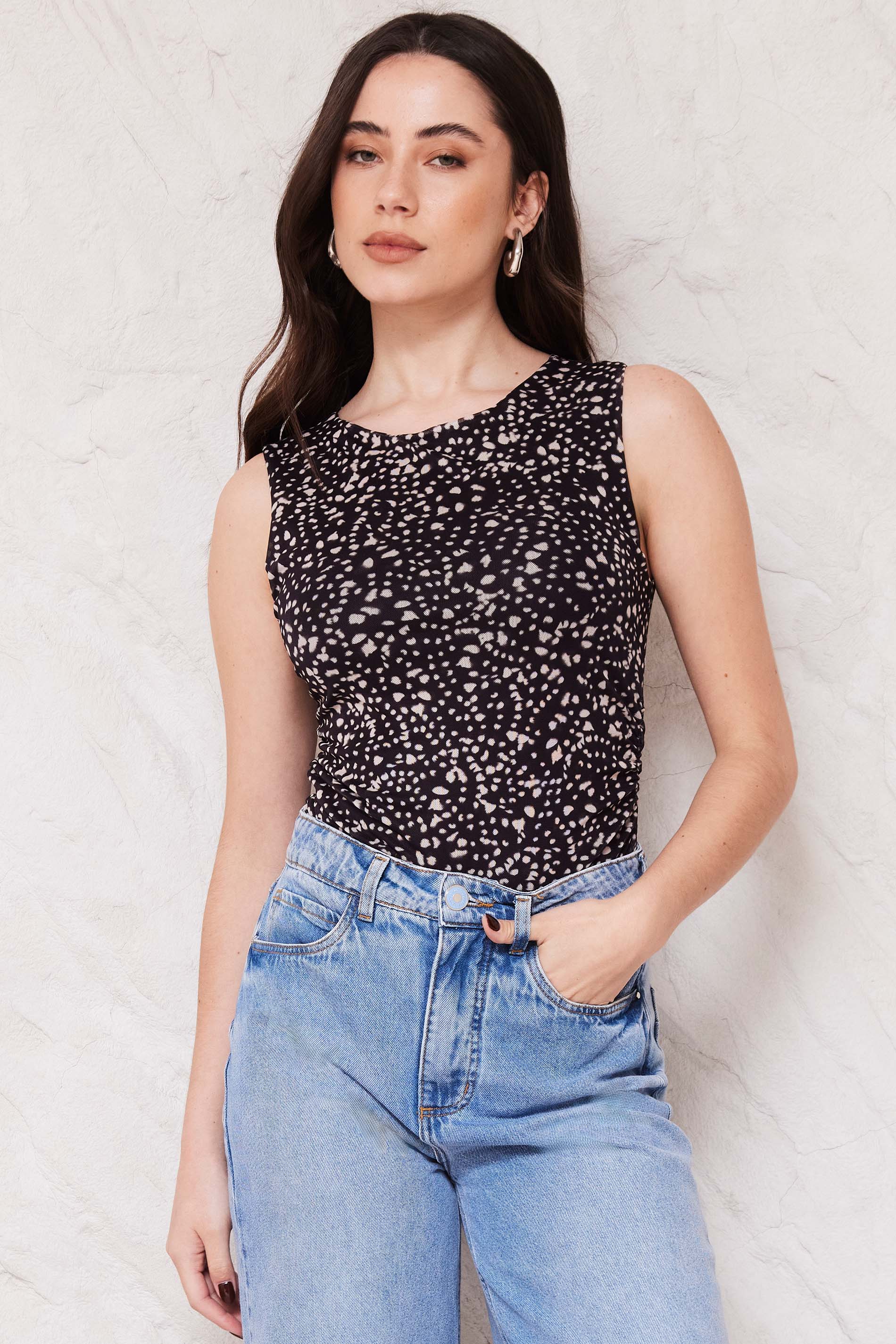 Blusa Feminina Ajustada em Tule Sunset - Doce Trama
