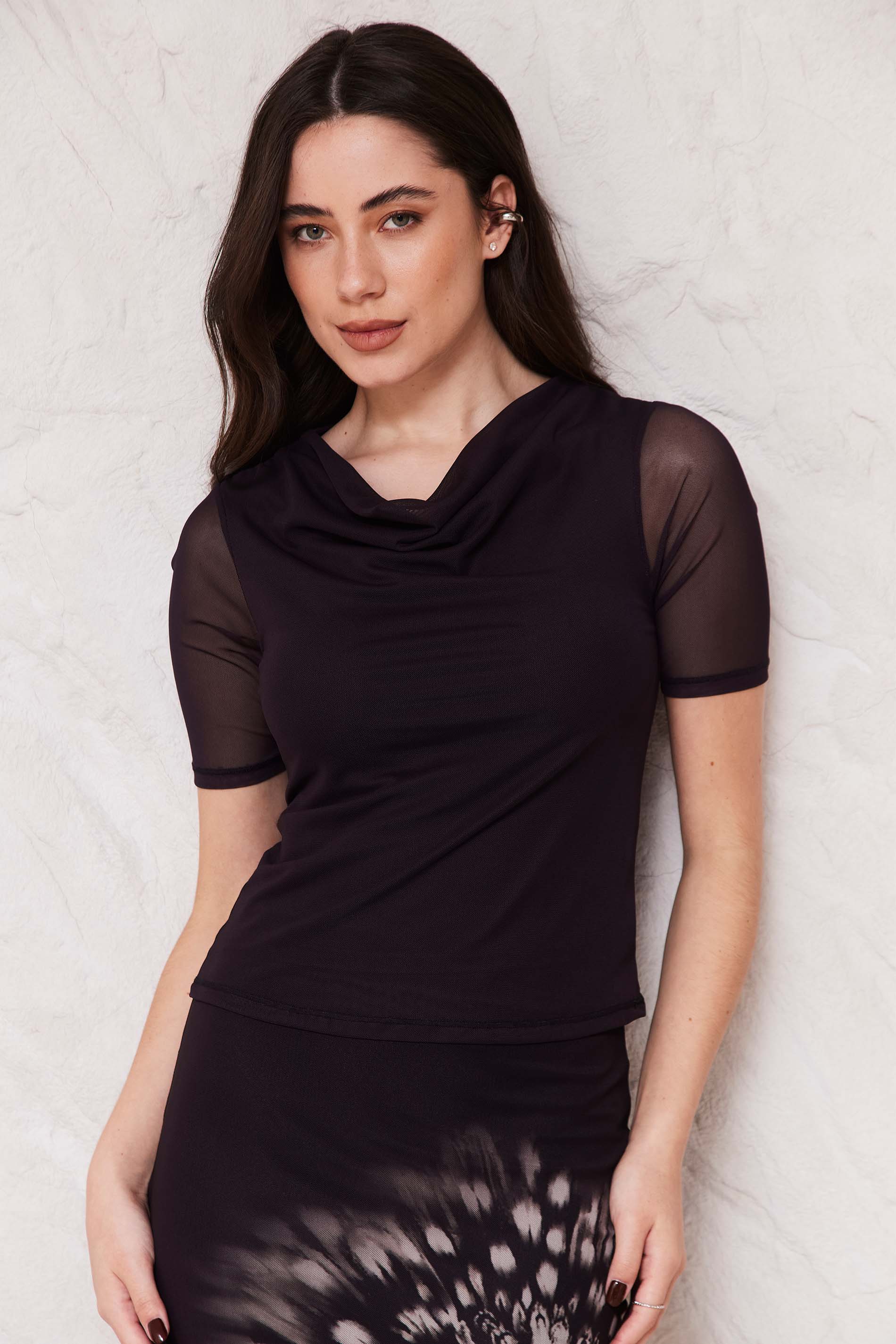 Blusa Feminina Manga Curta Degagê Sunset- Doce Trama