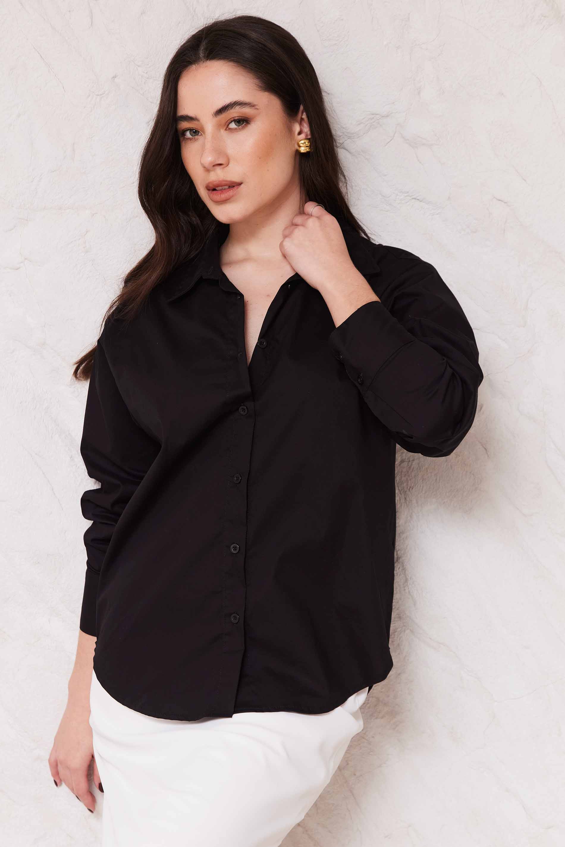 Camisa Feminina Manga Longa em Tricoline Sunset - Doce Trama