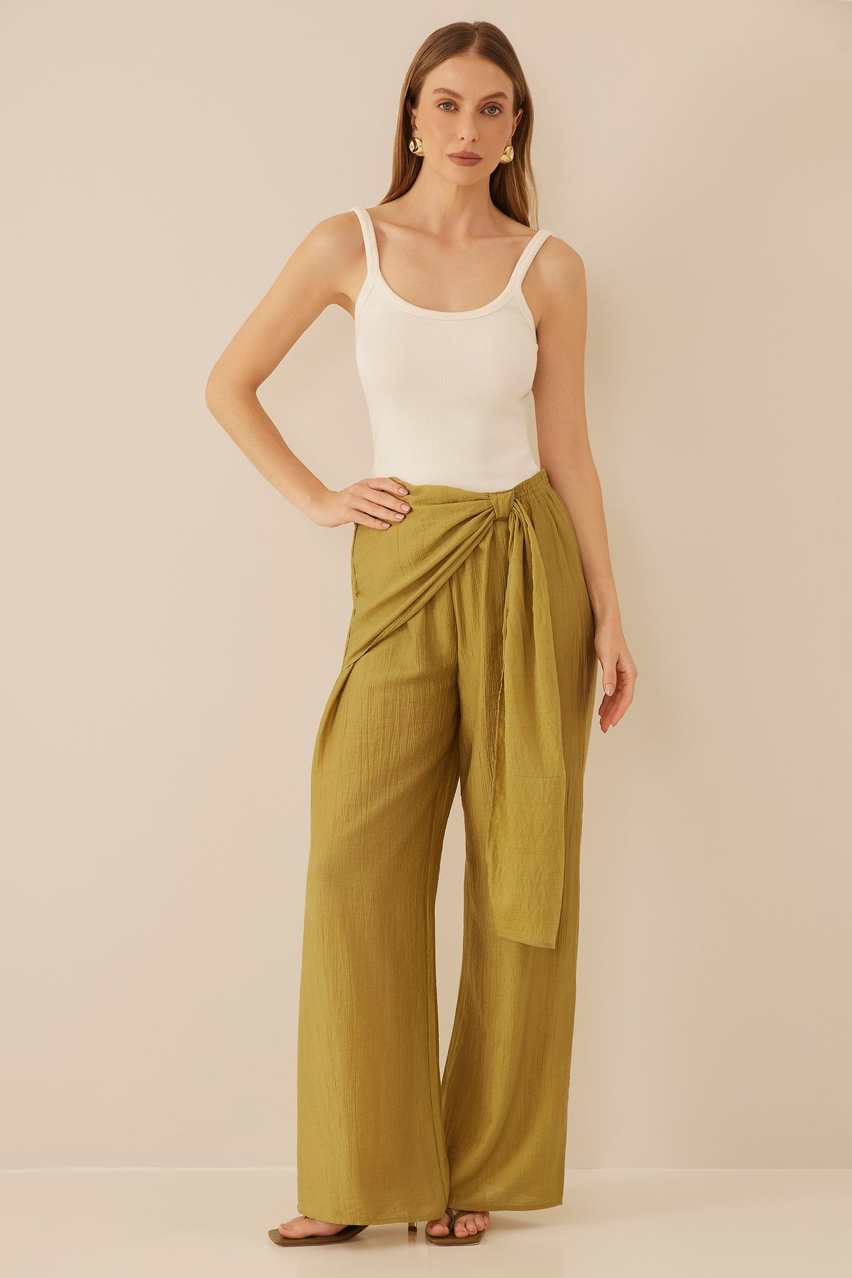 Blusa de Alça Justa Ribana Canelada Resort - Doce Trama