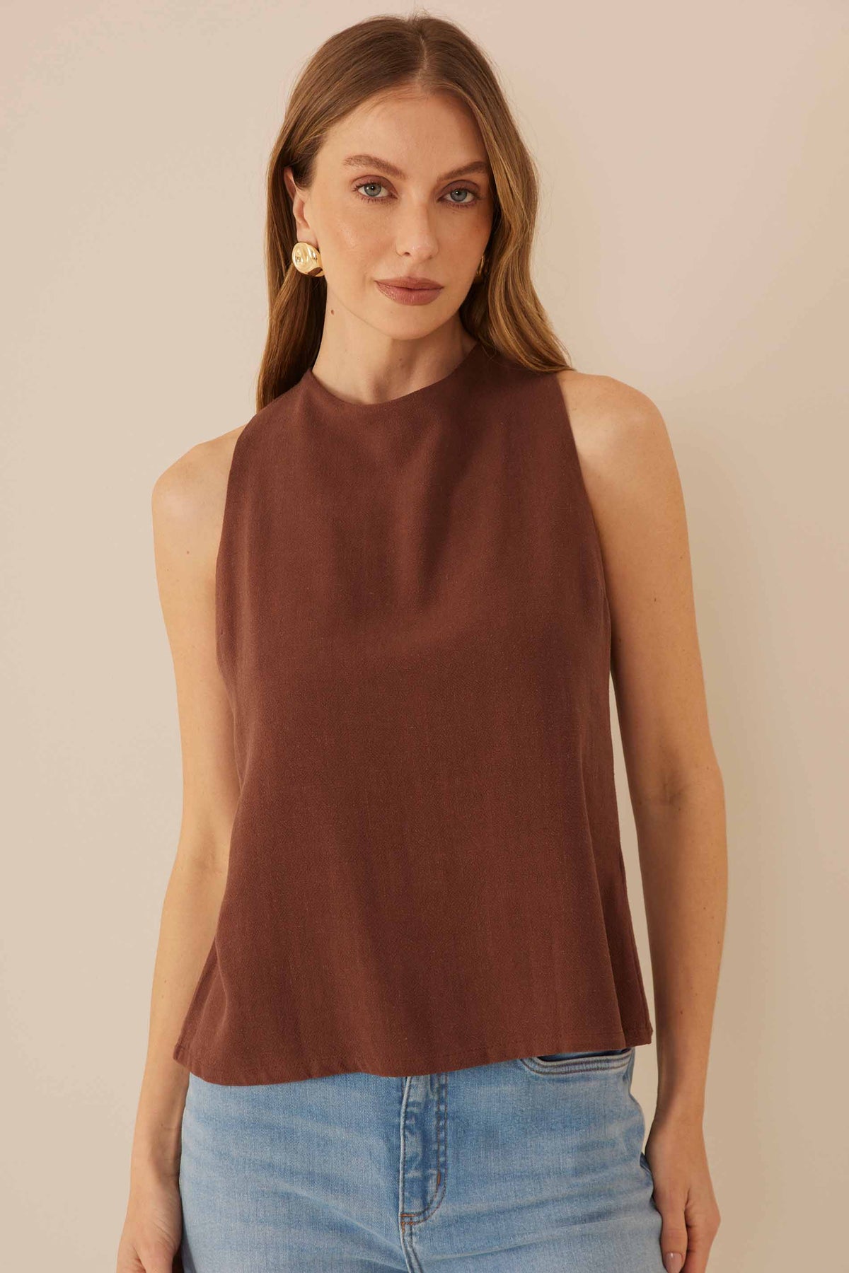 Blusa Feminina Reta em Viscose Linho Resort - Doce Trama