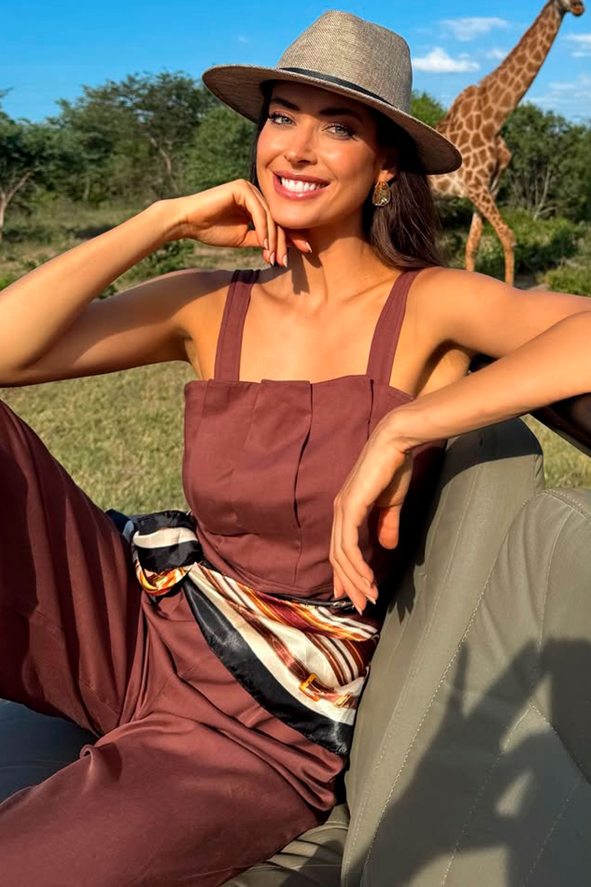 Macacão de alça em plano tencel