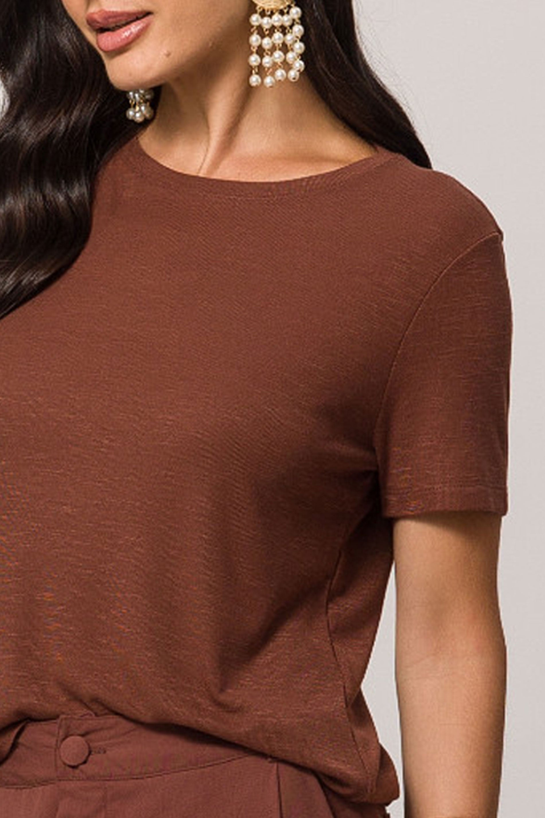 T-shirt Soft Garden em Tricot Flamê