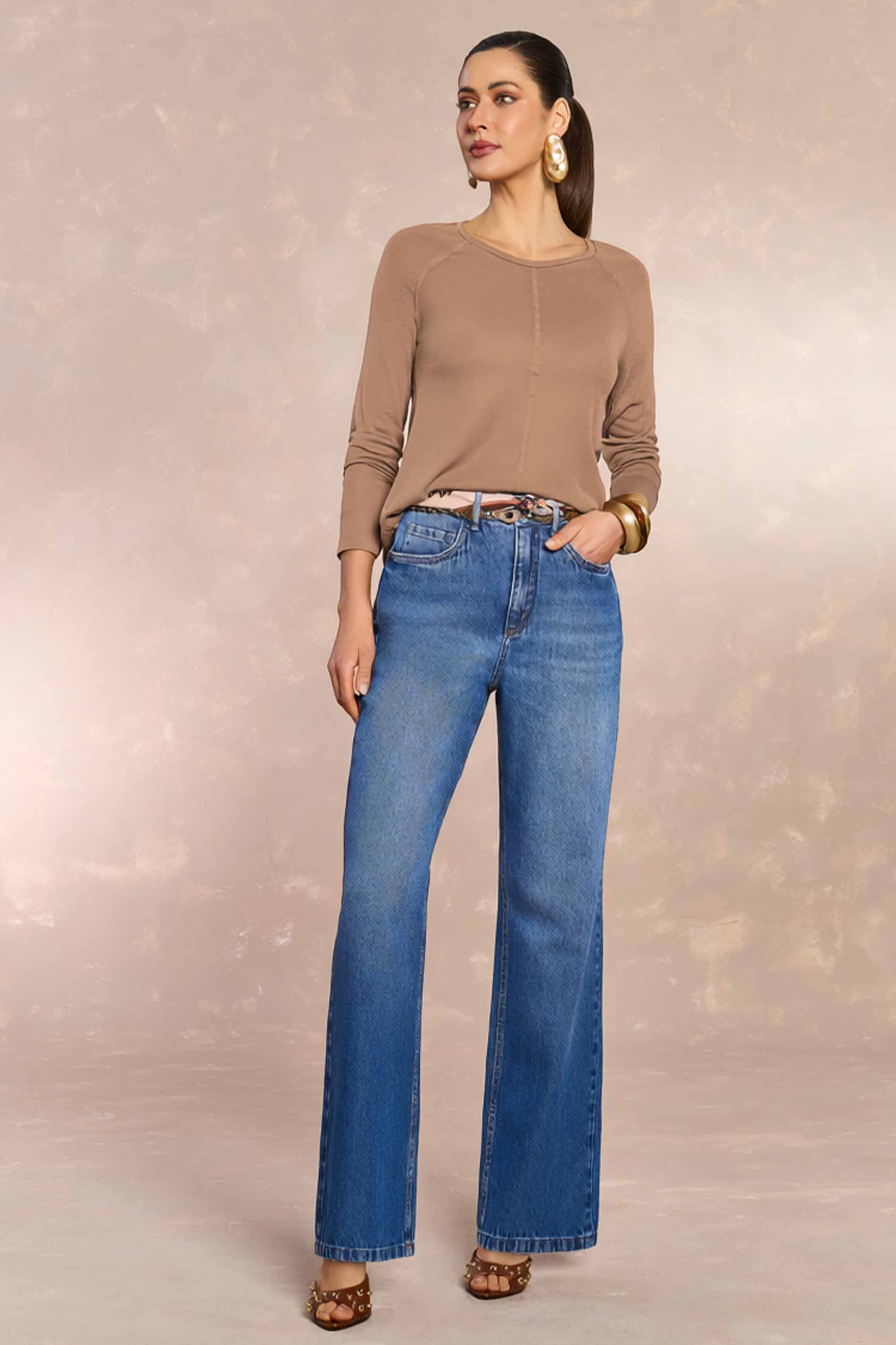 Blusa Retrô Glam em Tricot Flamê