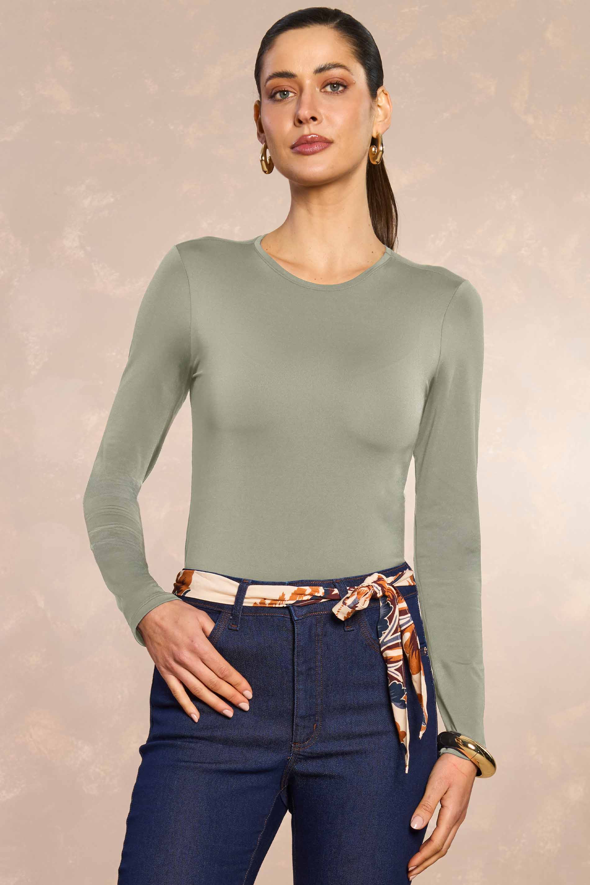 Blusa Manga Longa Jardim Decor Térmica