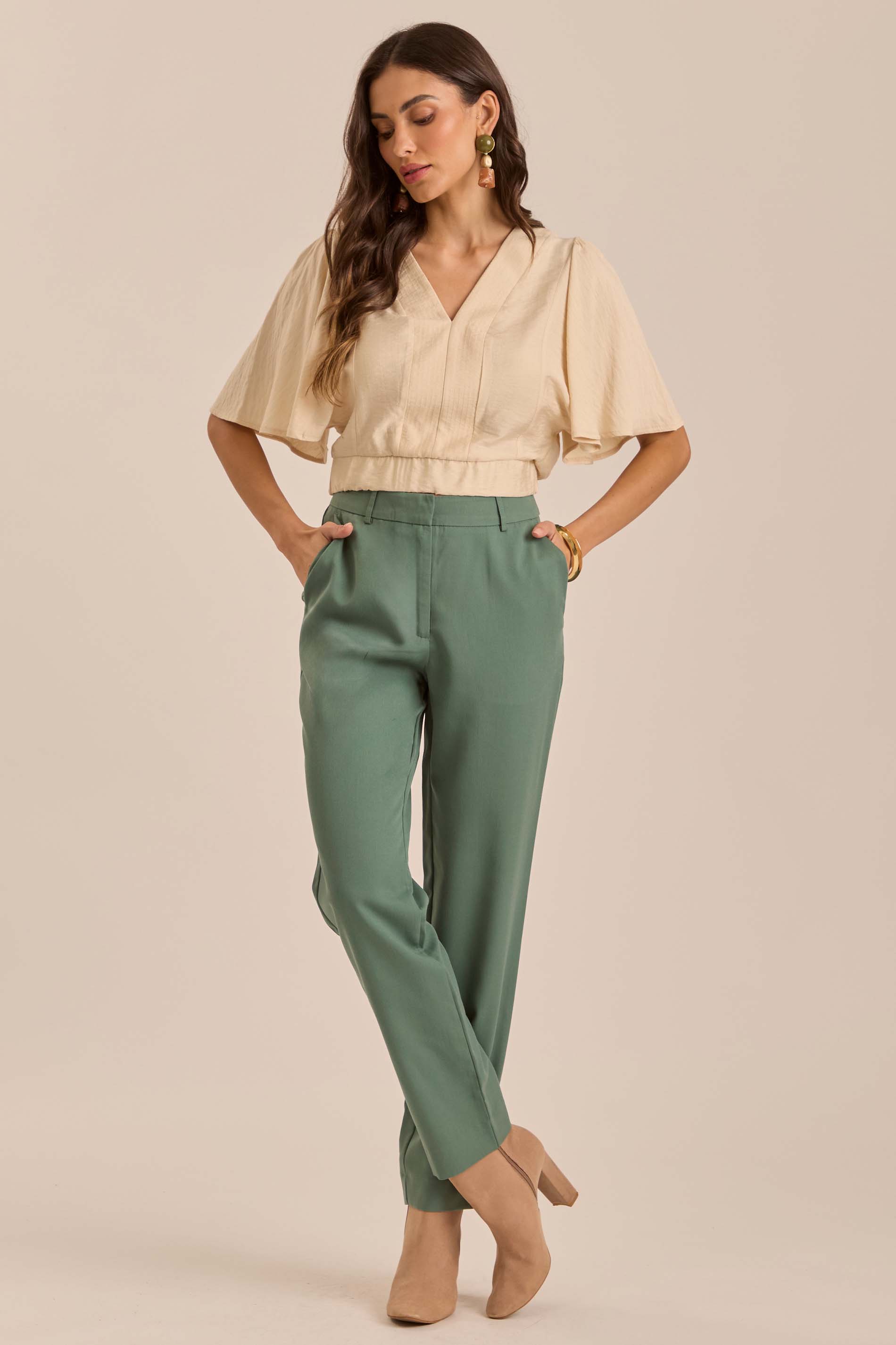 Calça Retrô Glam em Alfaiataria