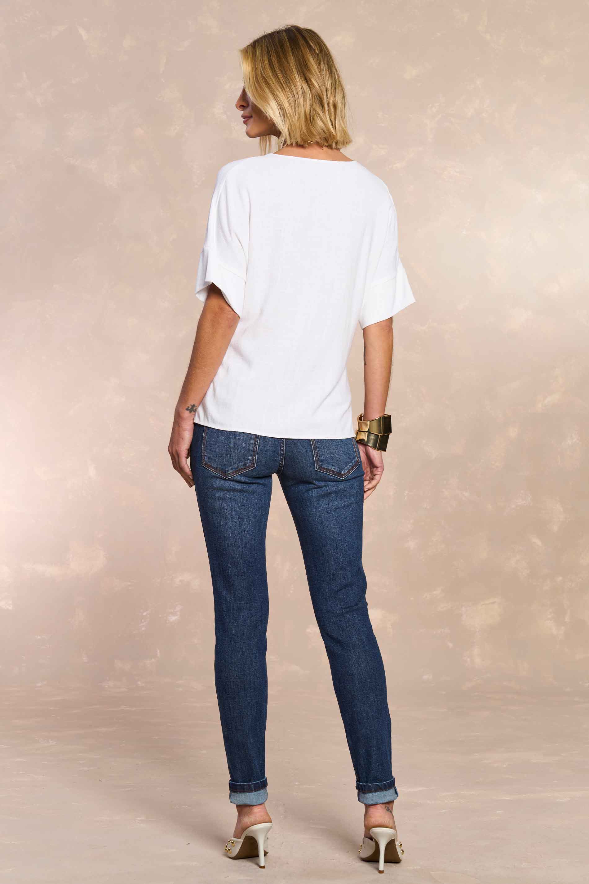 Blusa Soft Garden com Decote V