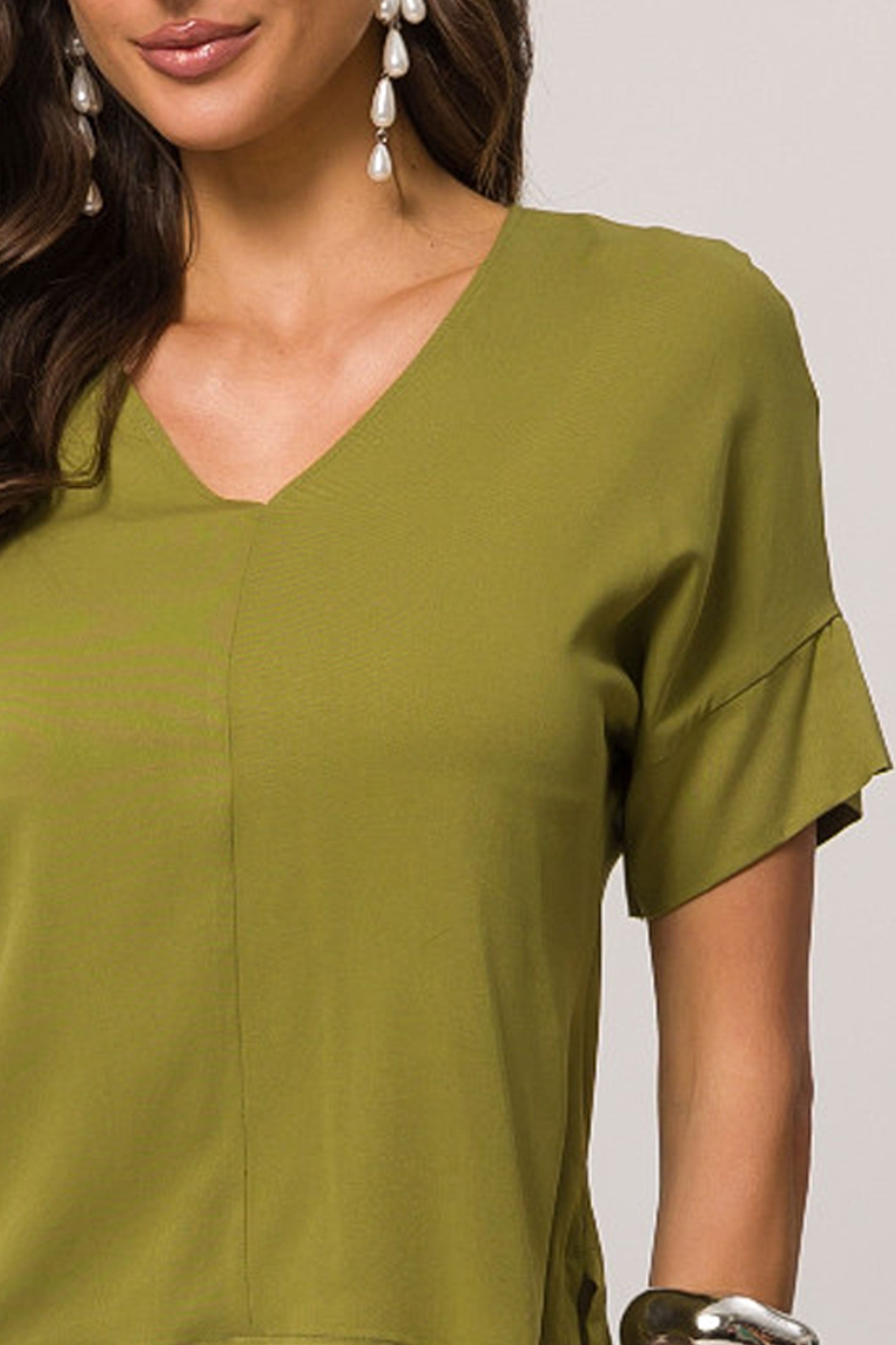 Blusa Soft Garden com Decote V