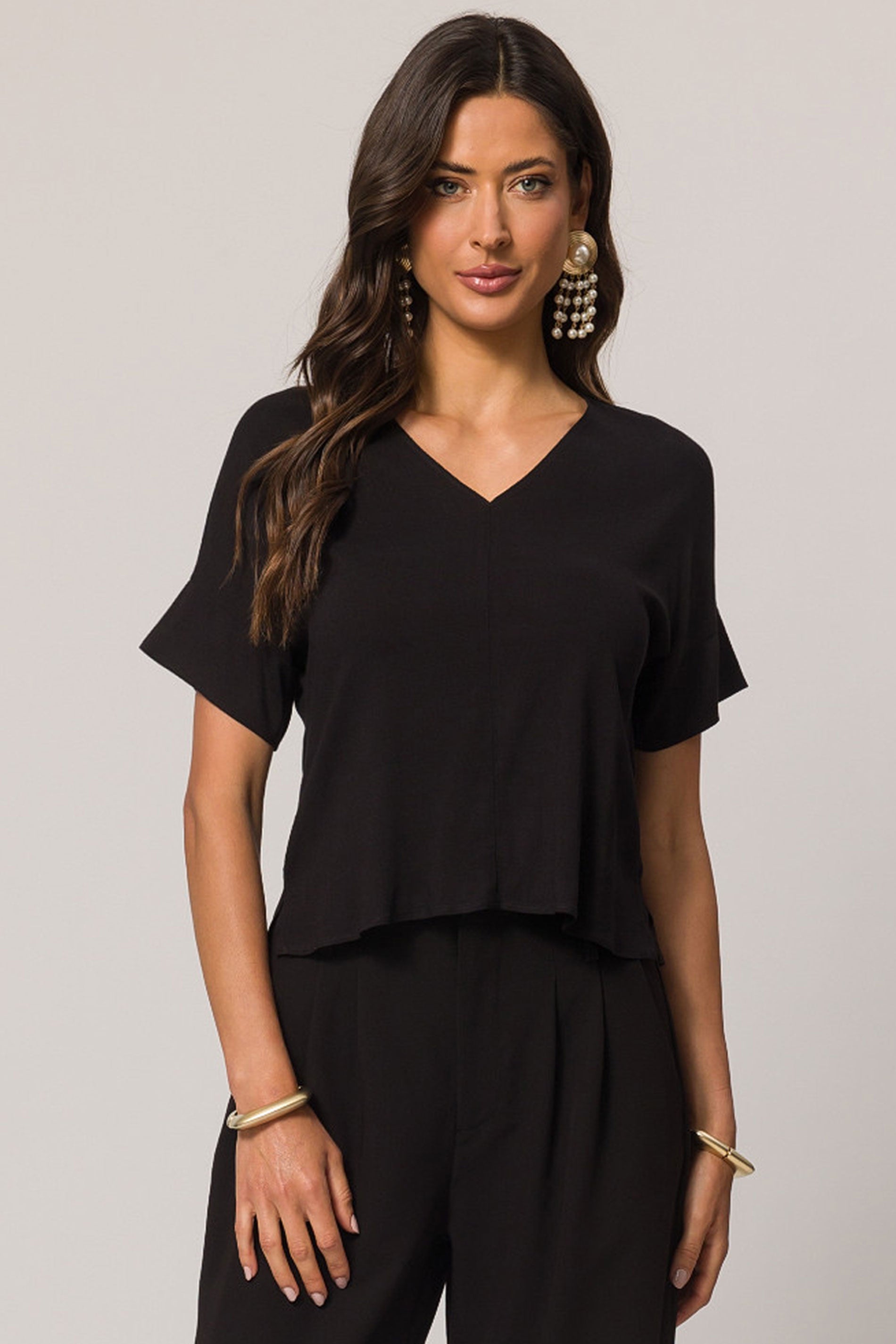 Blusa Soft Garden com Decote V