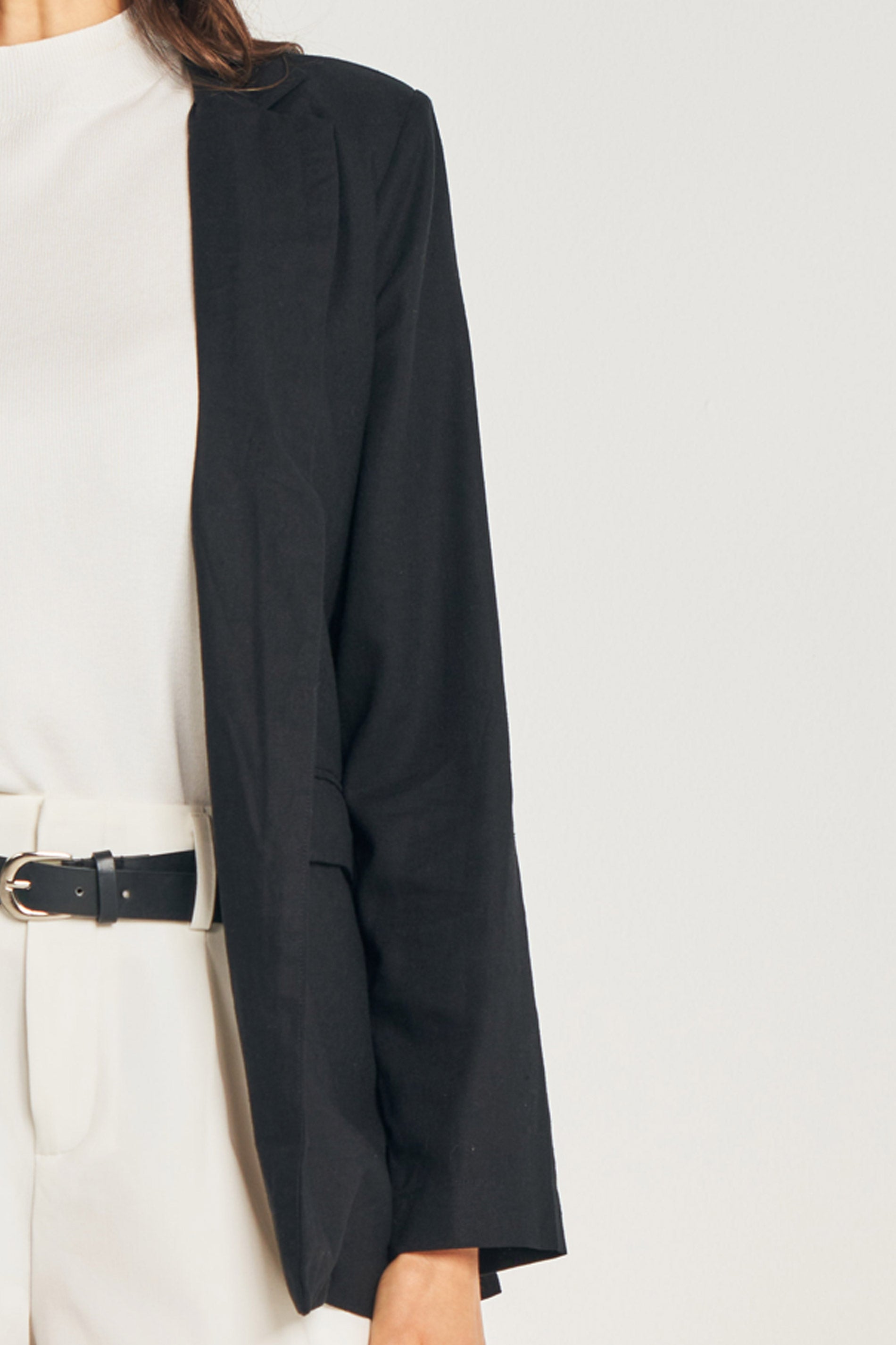 Blazer Alongado em Plano Linen