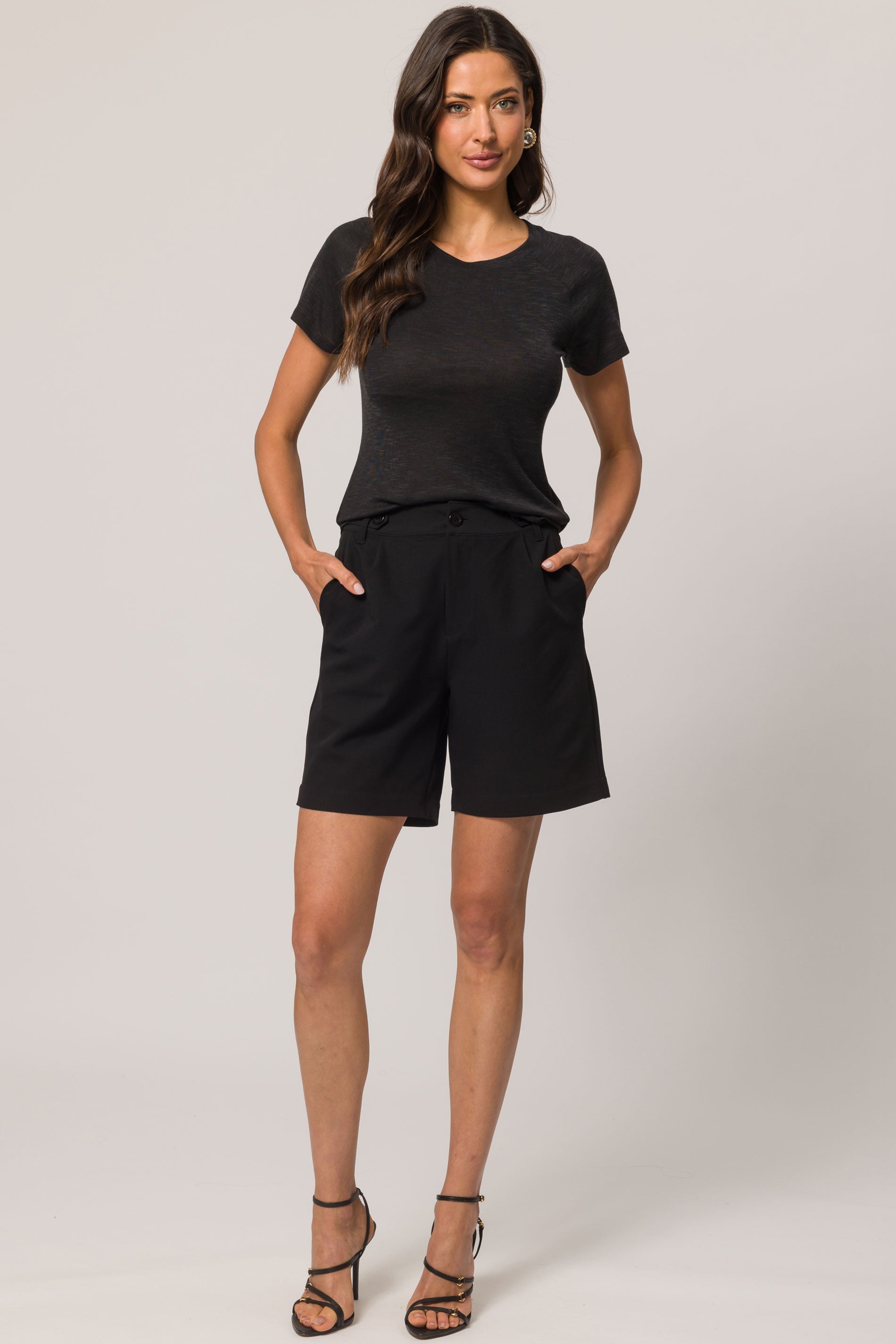 Blusa de Manga Curta em Malha Tricot Flamê