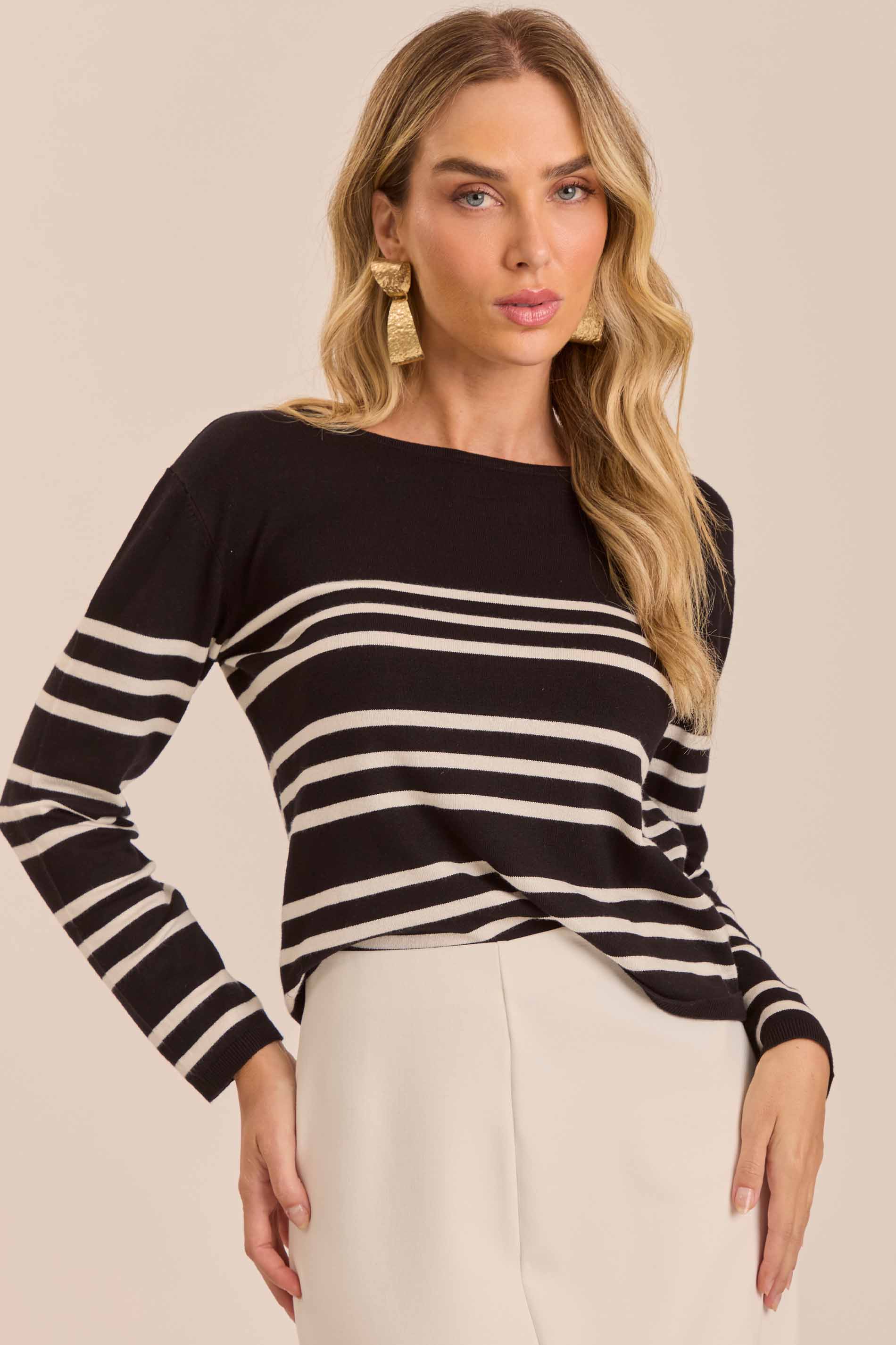 Suéter Retrô Glam em Tricot