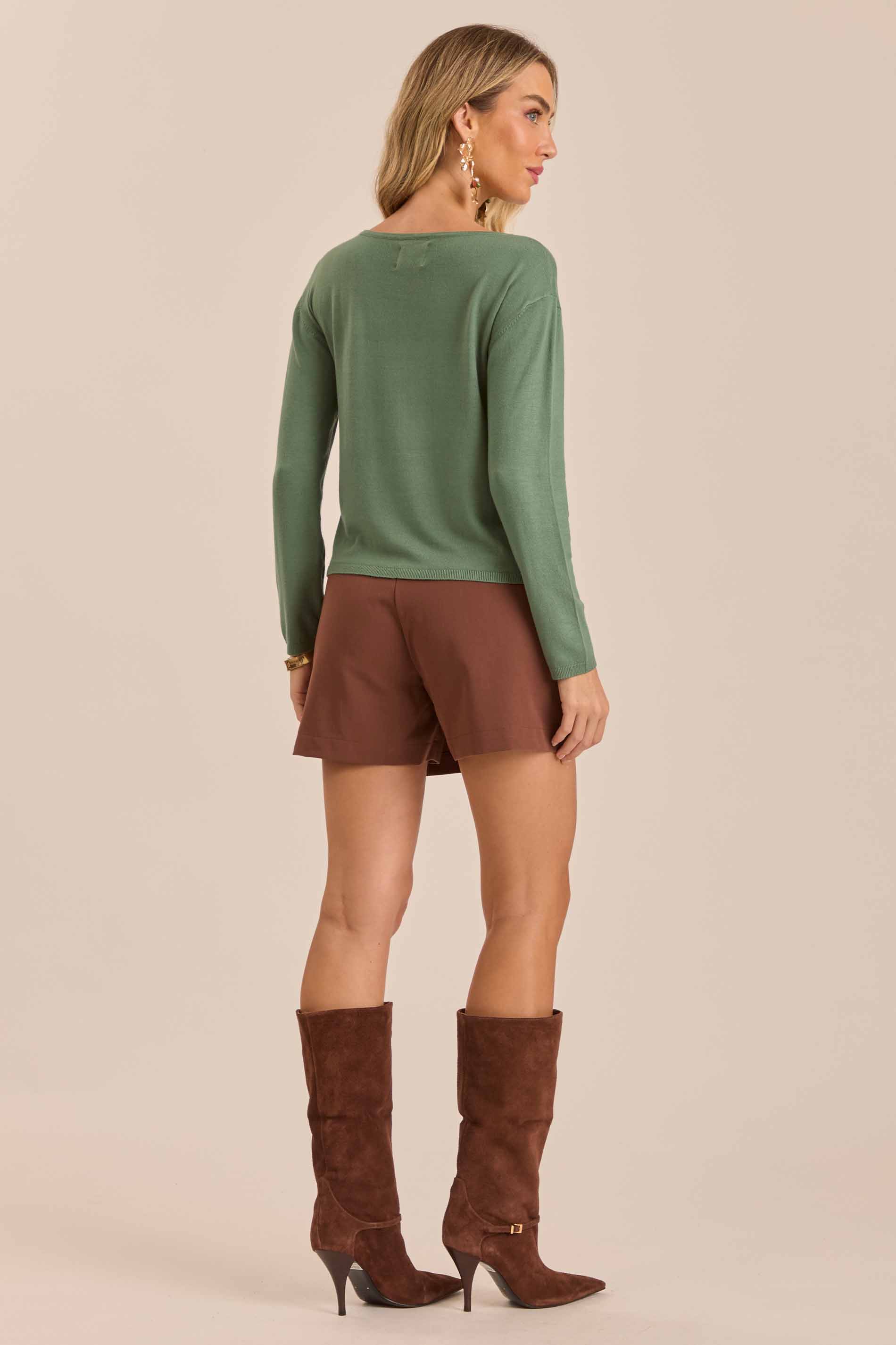 Suéter Retrô Glam em Tricot