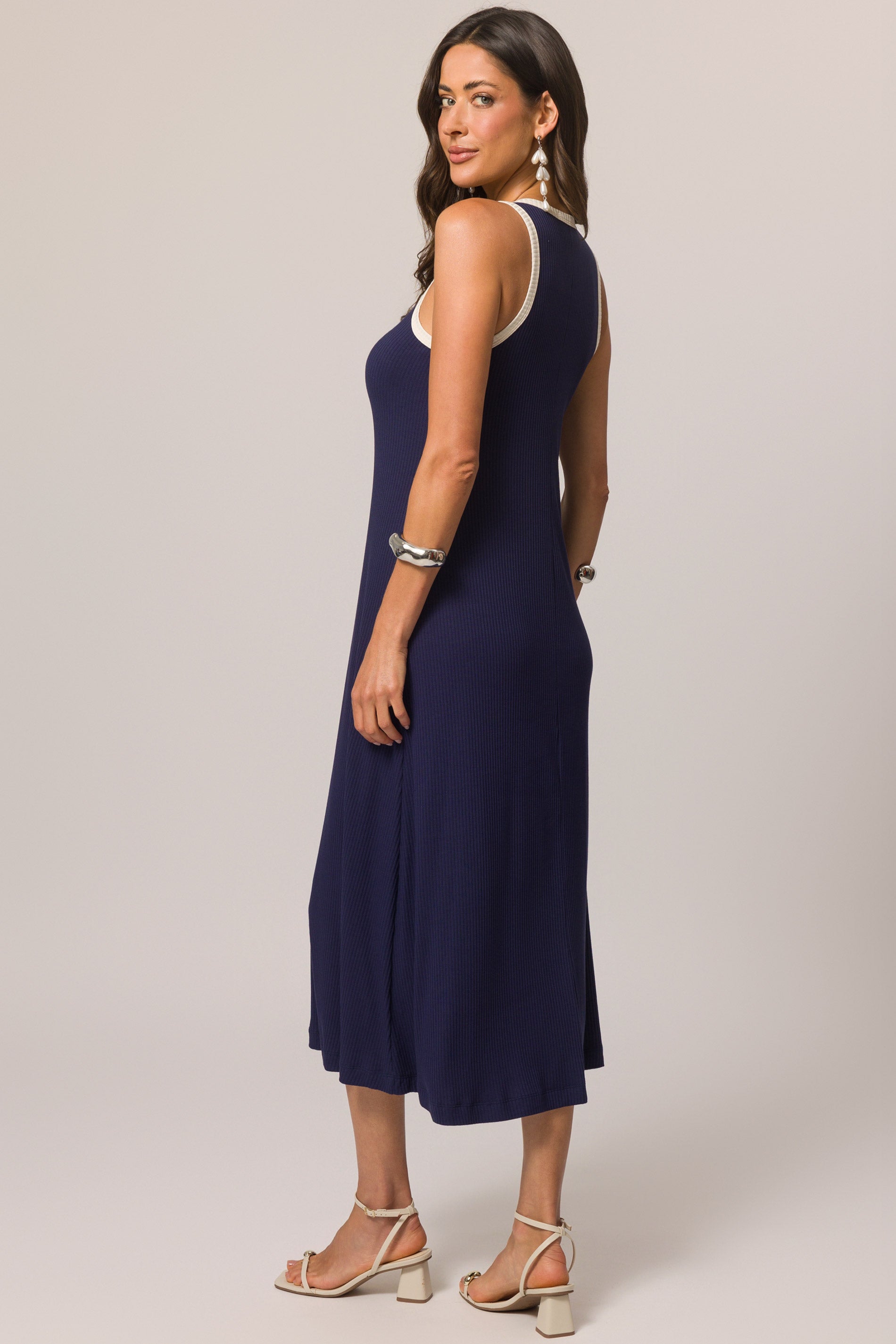 Vestido Longo Boho  em Ribana Listrada