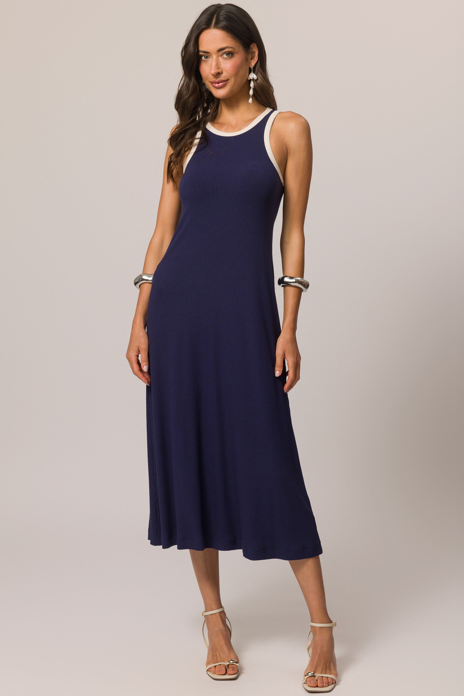 Vestido Longo Boho  em Ribana Listrada