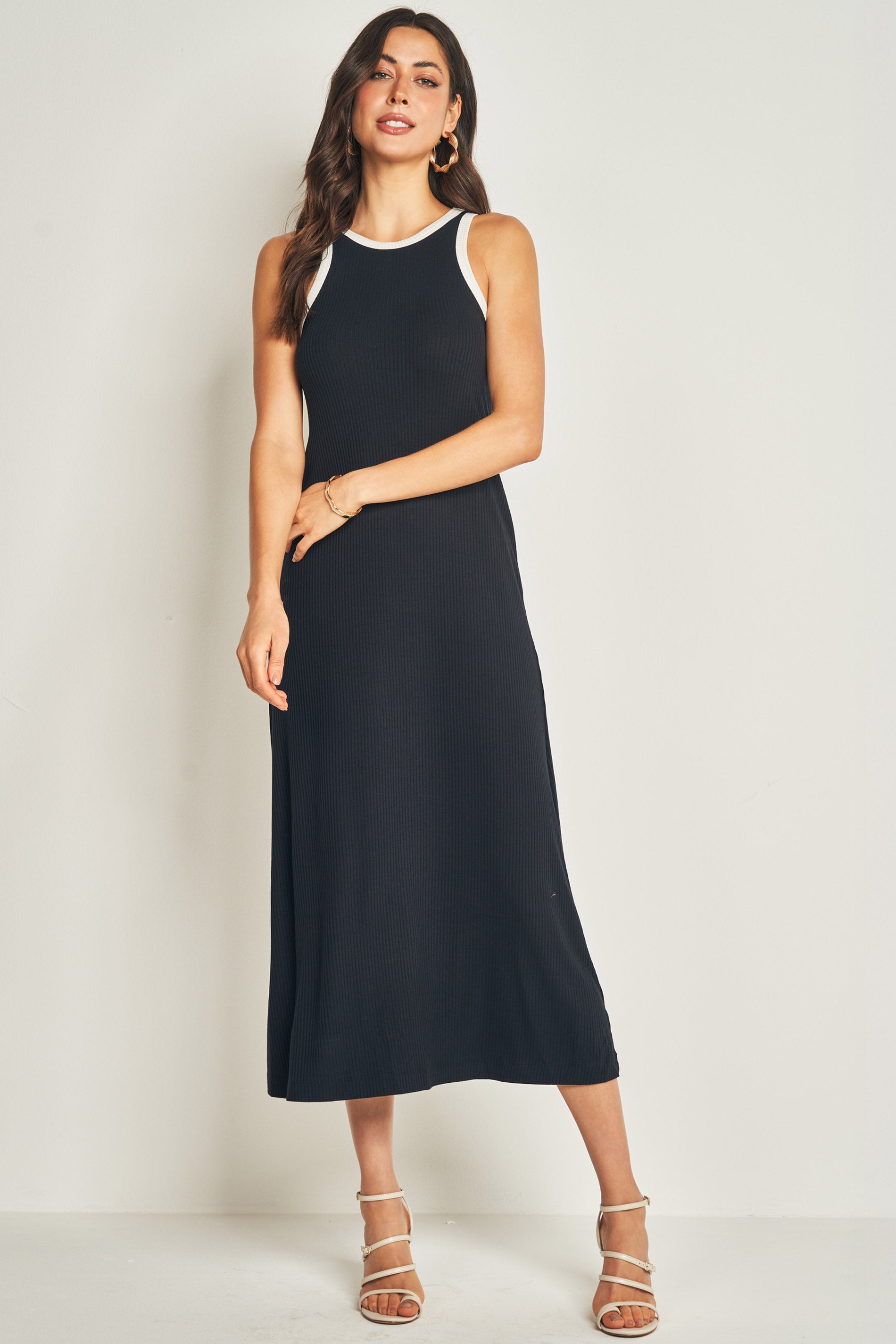 Vestido Longo Boho  em Ribana Listrada