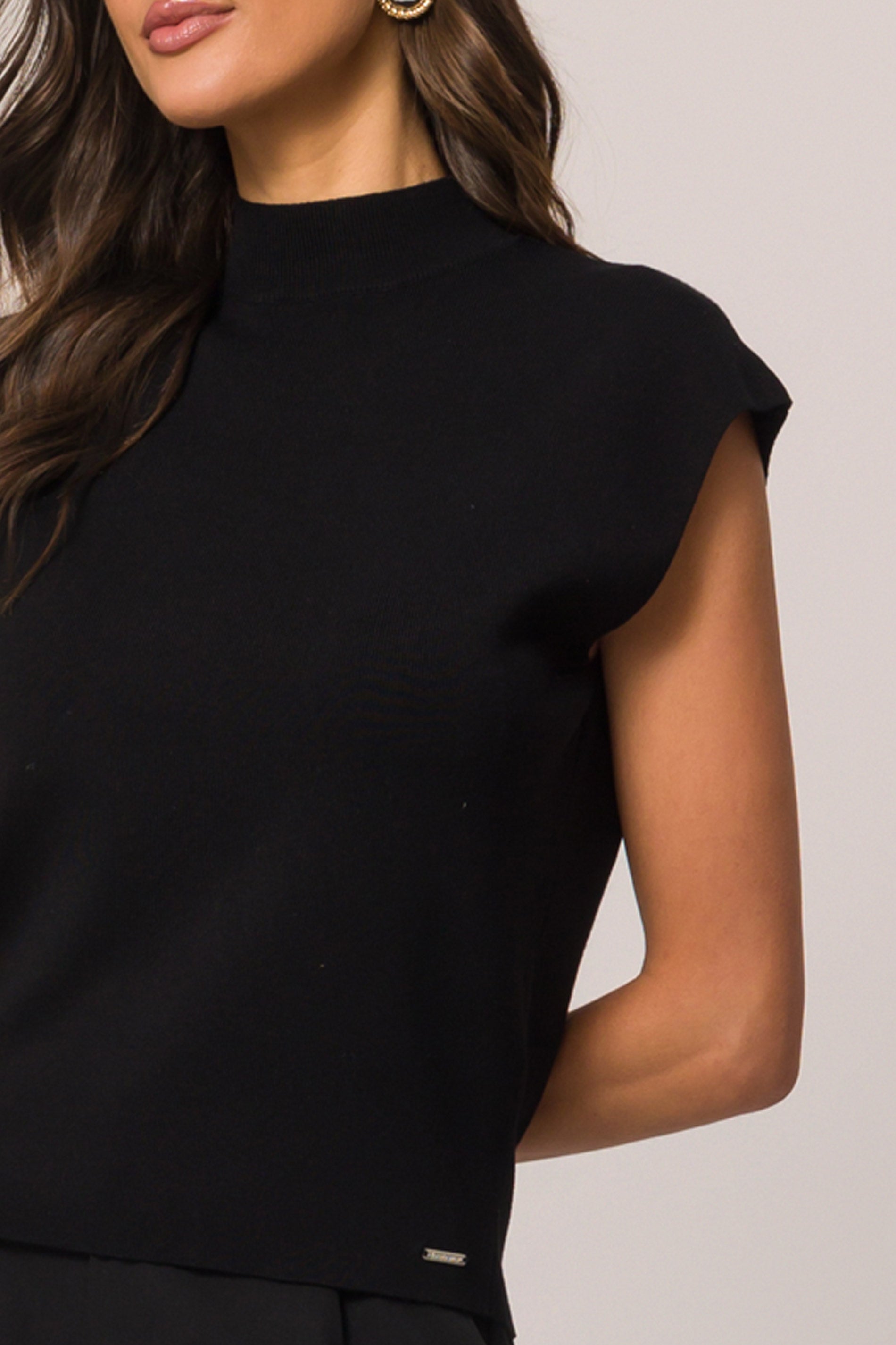 Blusa Jardim Boho com Gola Alta