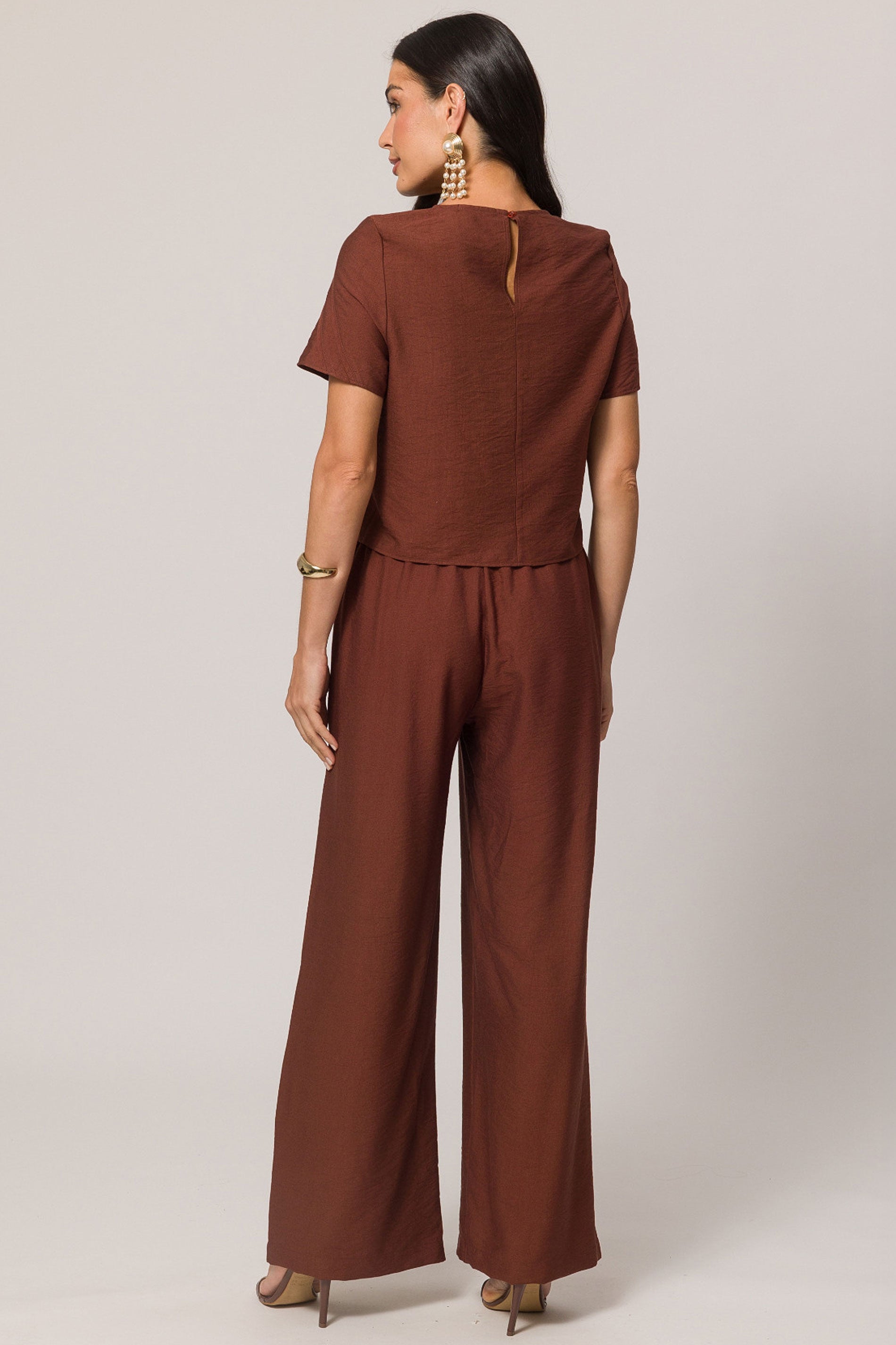 Blusa em viscoflow com manga curta