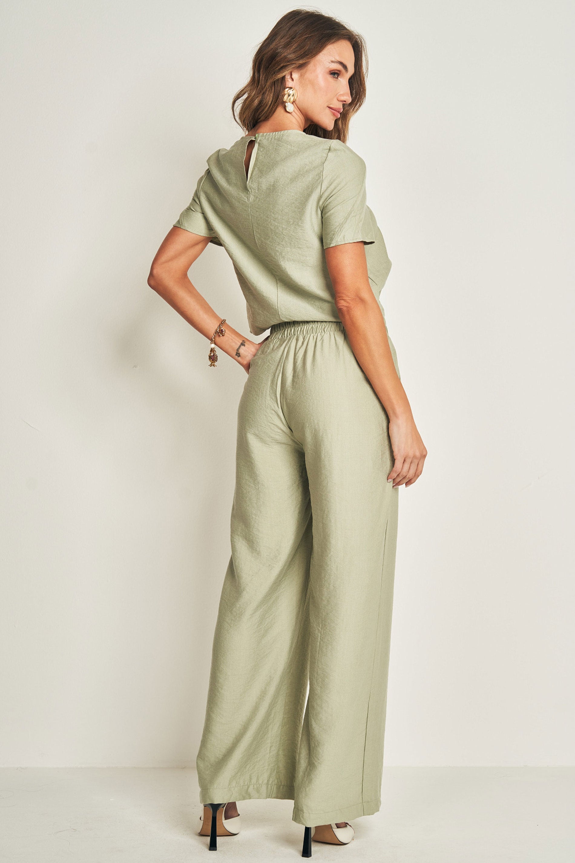 Blusa em viscoflow com manga curta