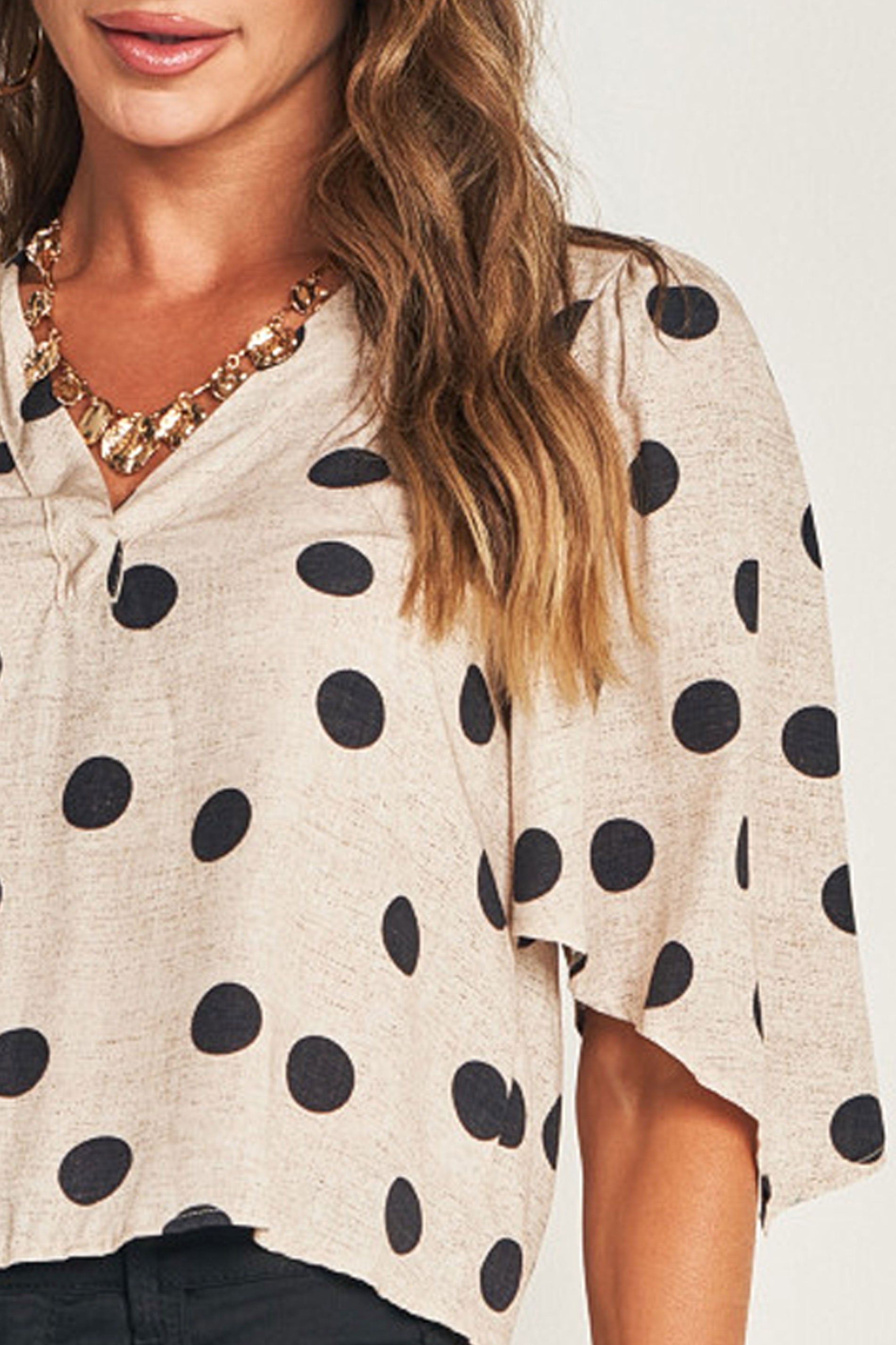 Blusa de manga curta em plano viscose