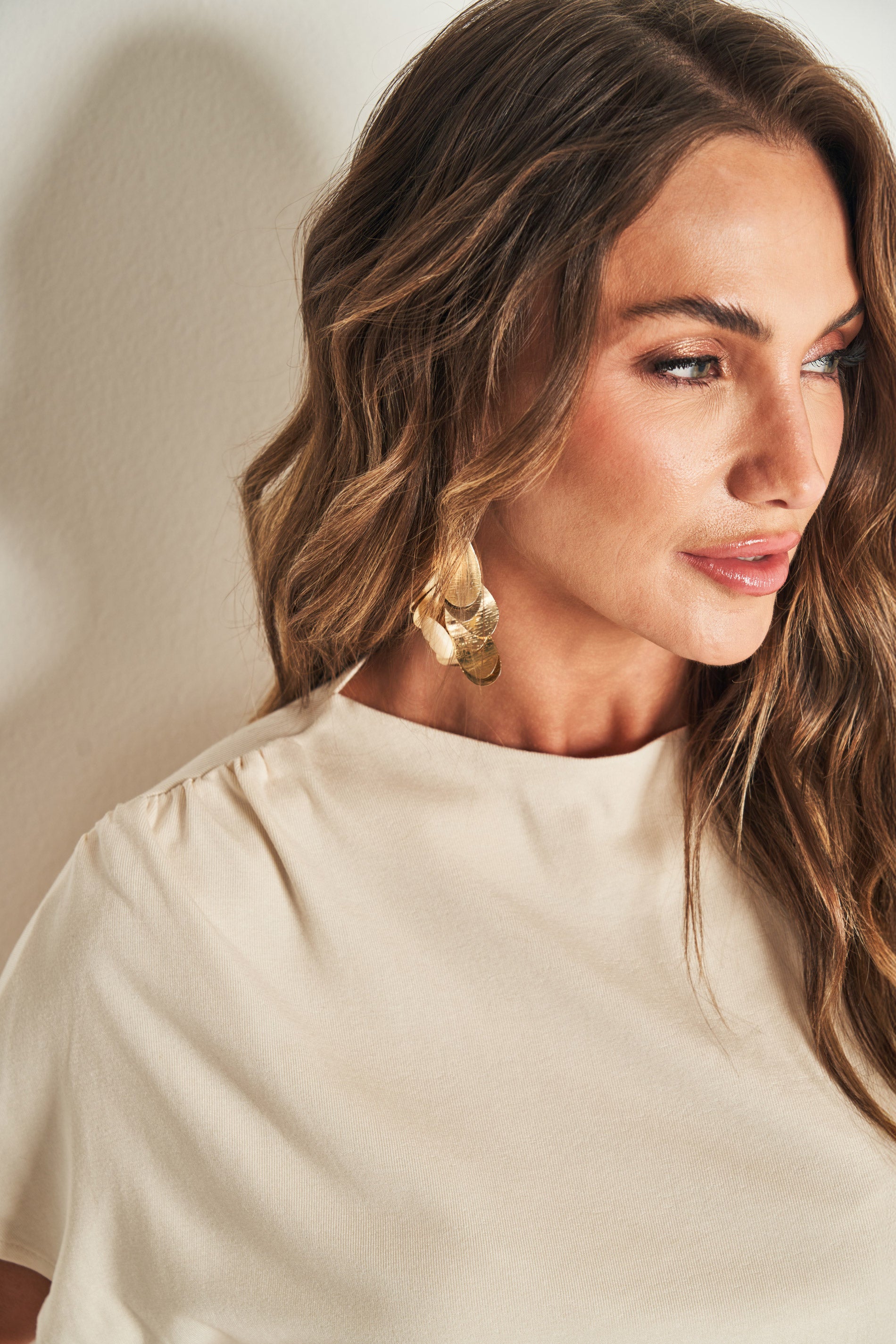 Blusa de manga curta em ribana clean