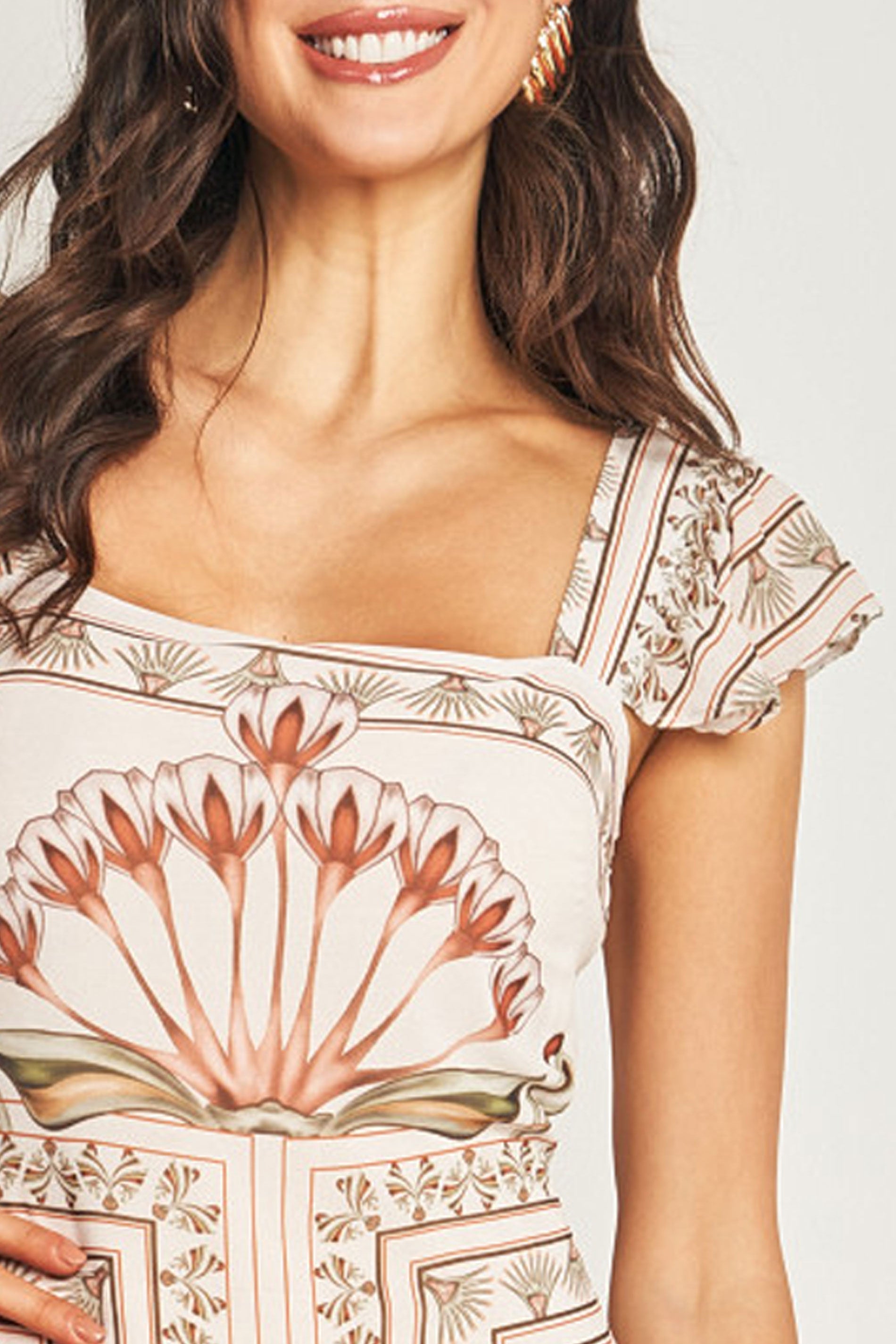 Vestido Longo de Alça em Plano Chiffon Soft