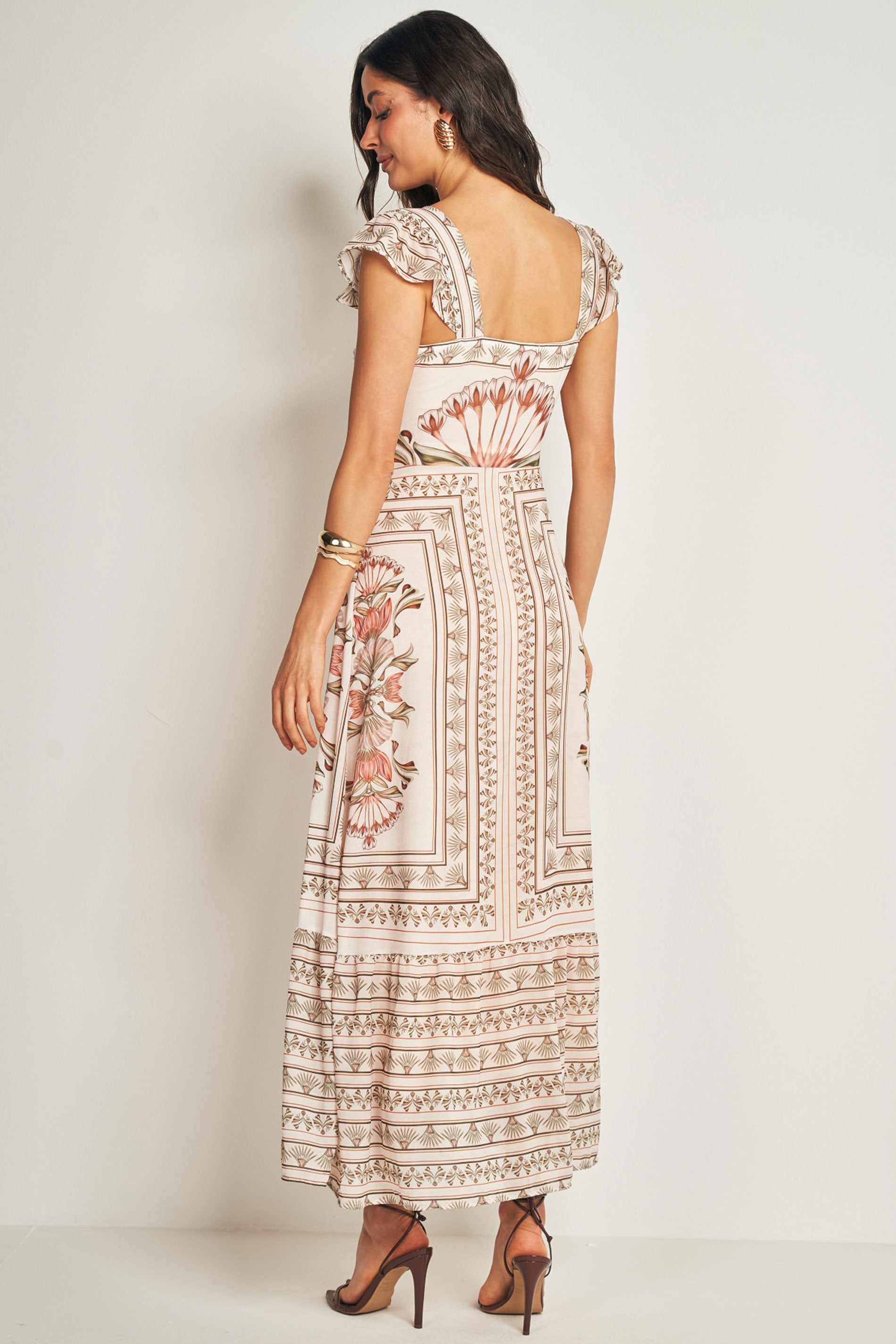 Vestido Longo de Alça em Plano Chiffon Soft