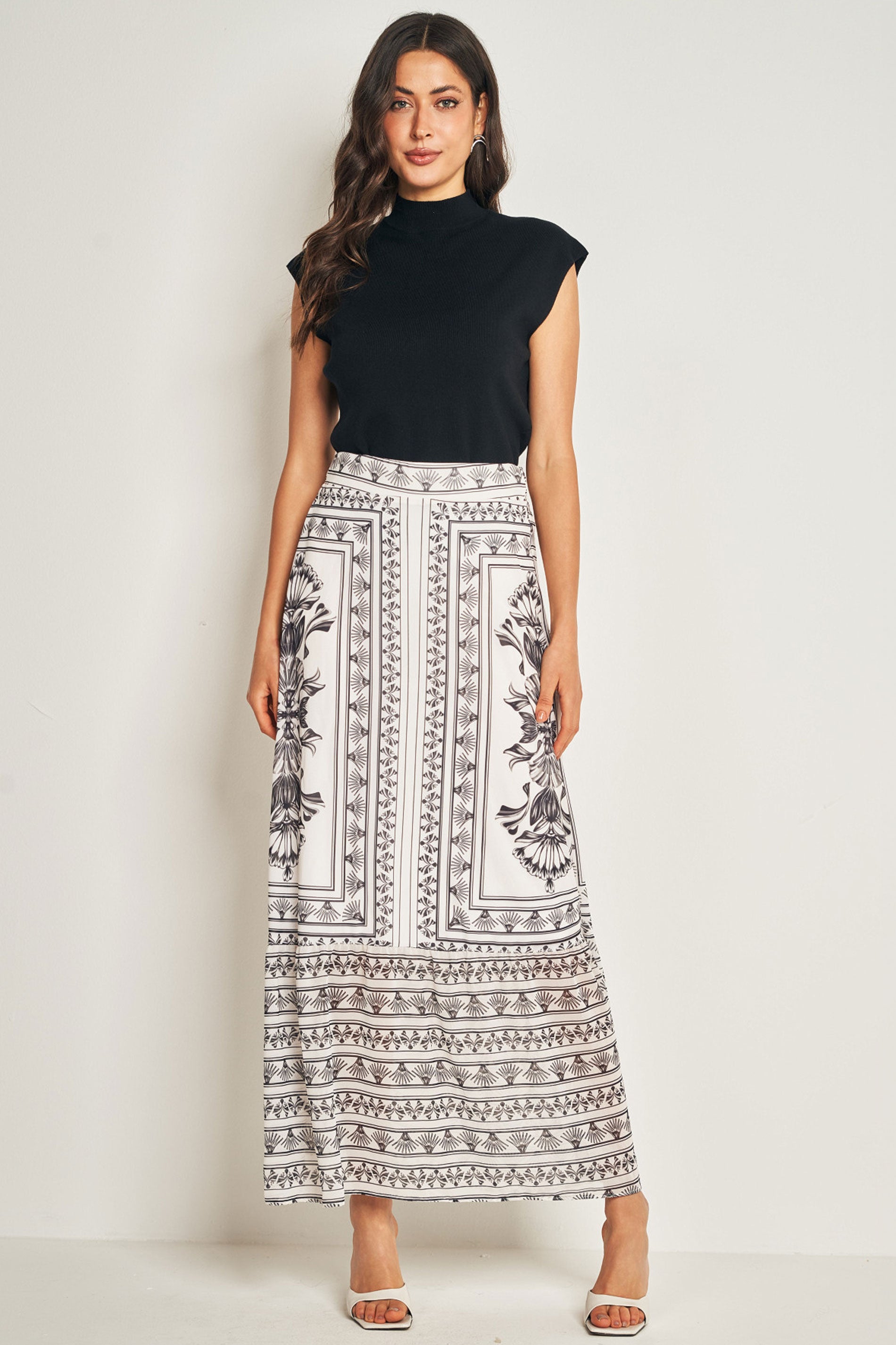 Saia Longa em Plano Chiffon Soft