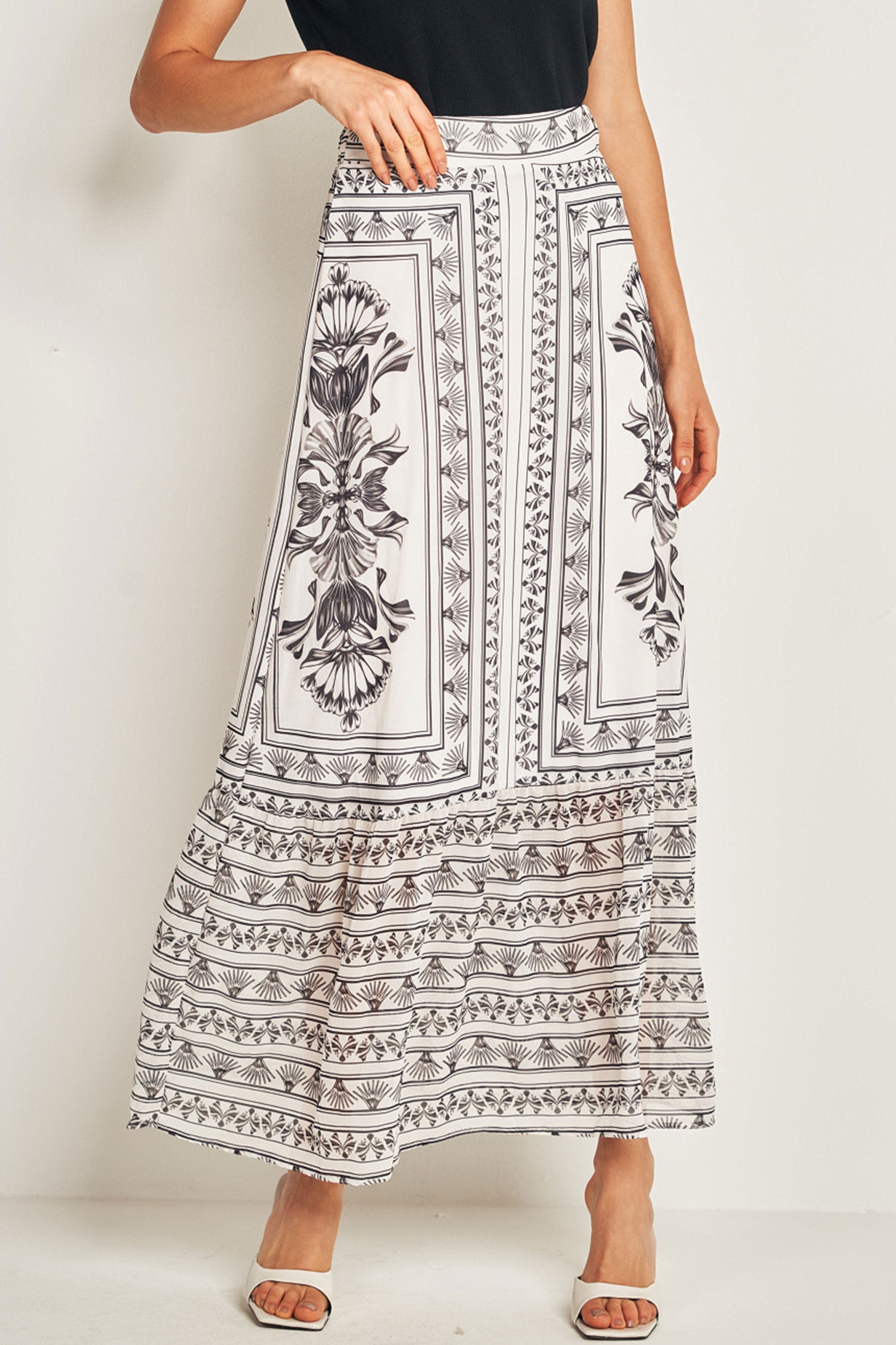 Saia Longa em Plano Chiffon Soft