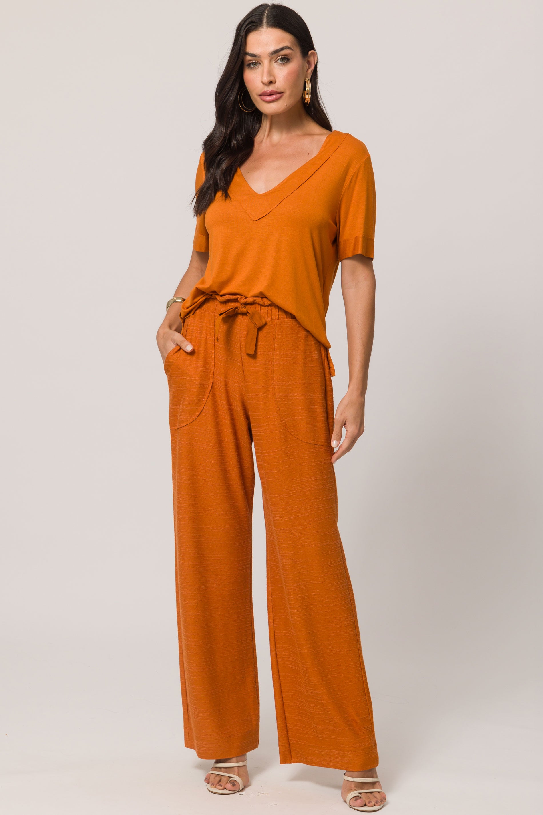 Blusa de Manga Curta em Meia Malha Viscolinho com Elastano