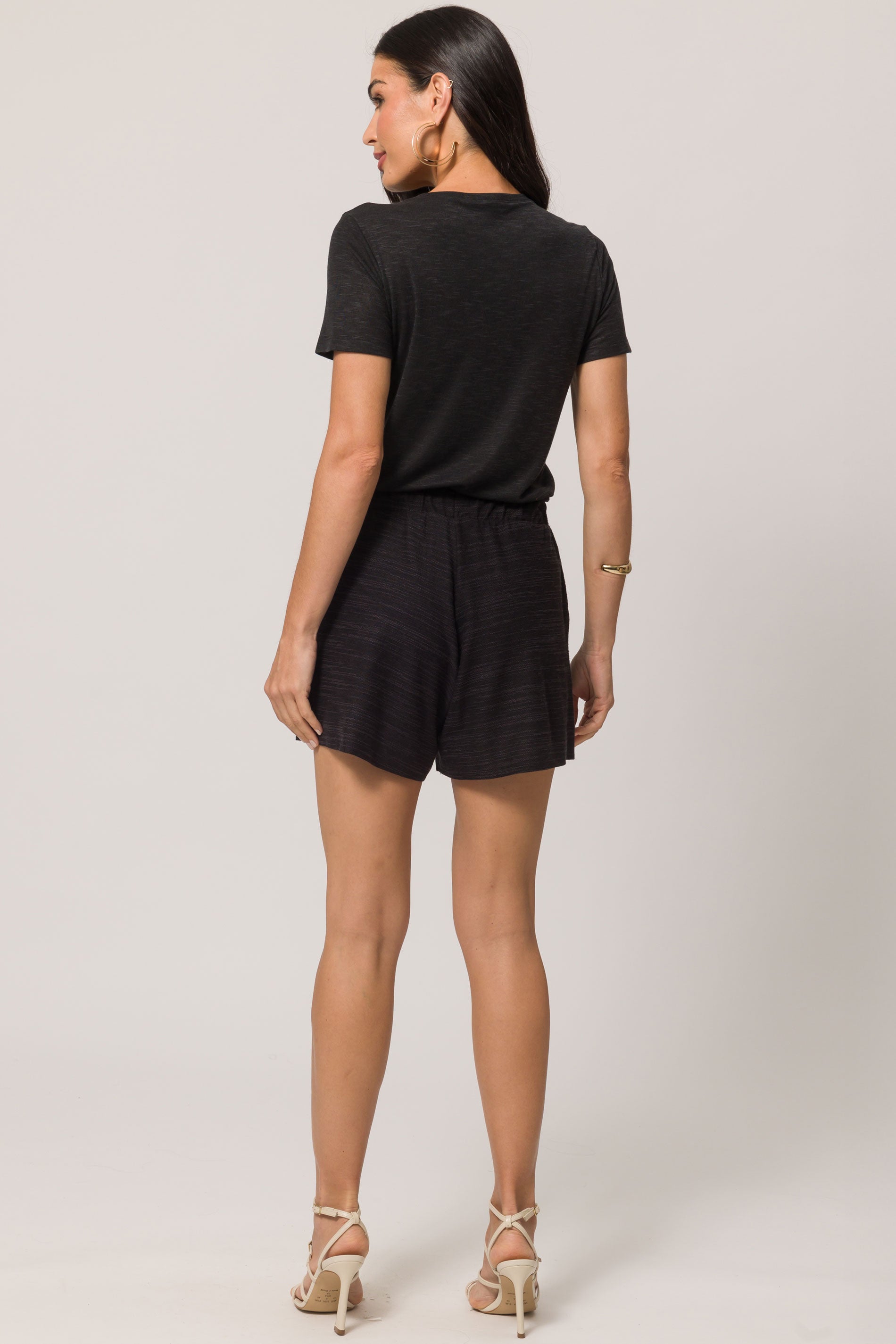 Shorts em Moletinho Viscolinho com Elastano