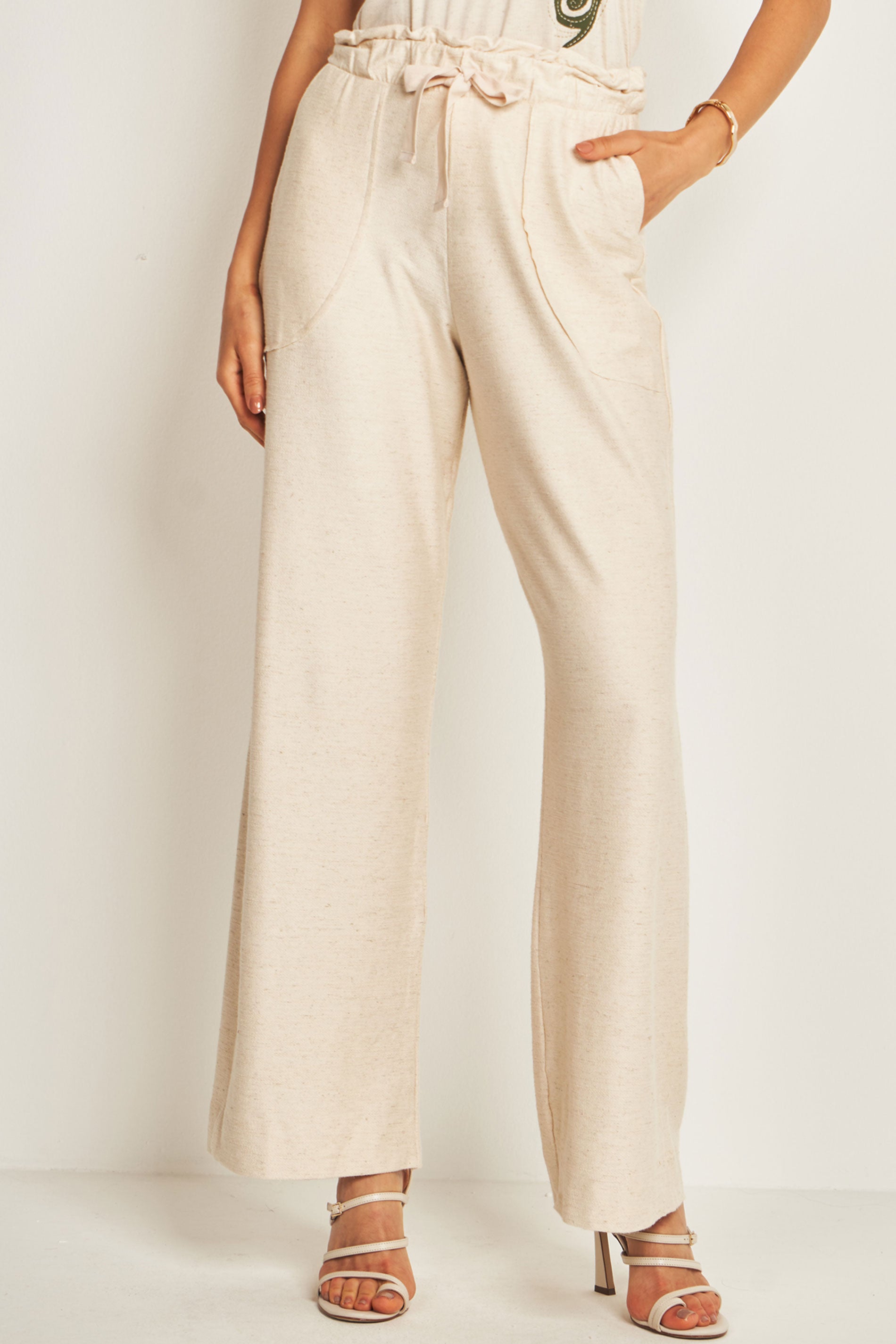 Calça em Moletinho Viscolinho com Elastano