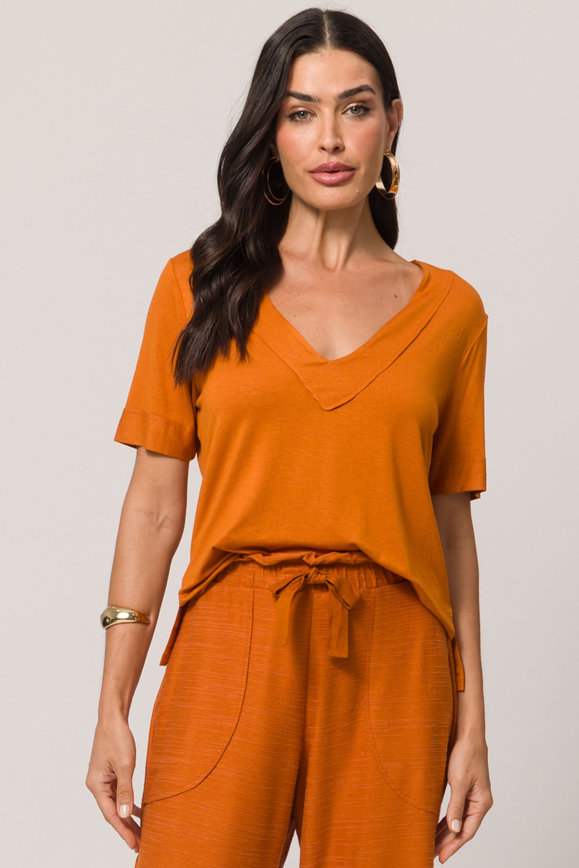 Calça em Moletinho Viscolinho com Elastano