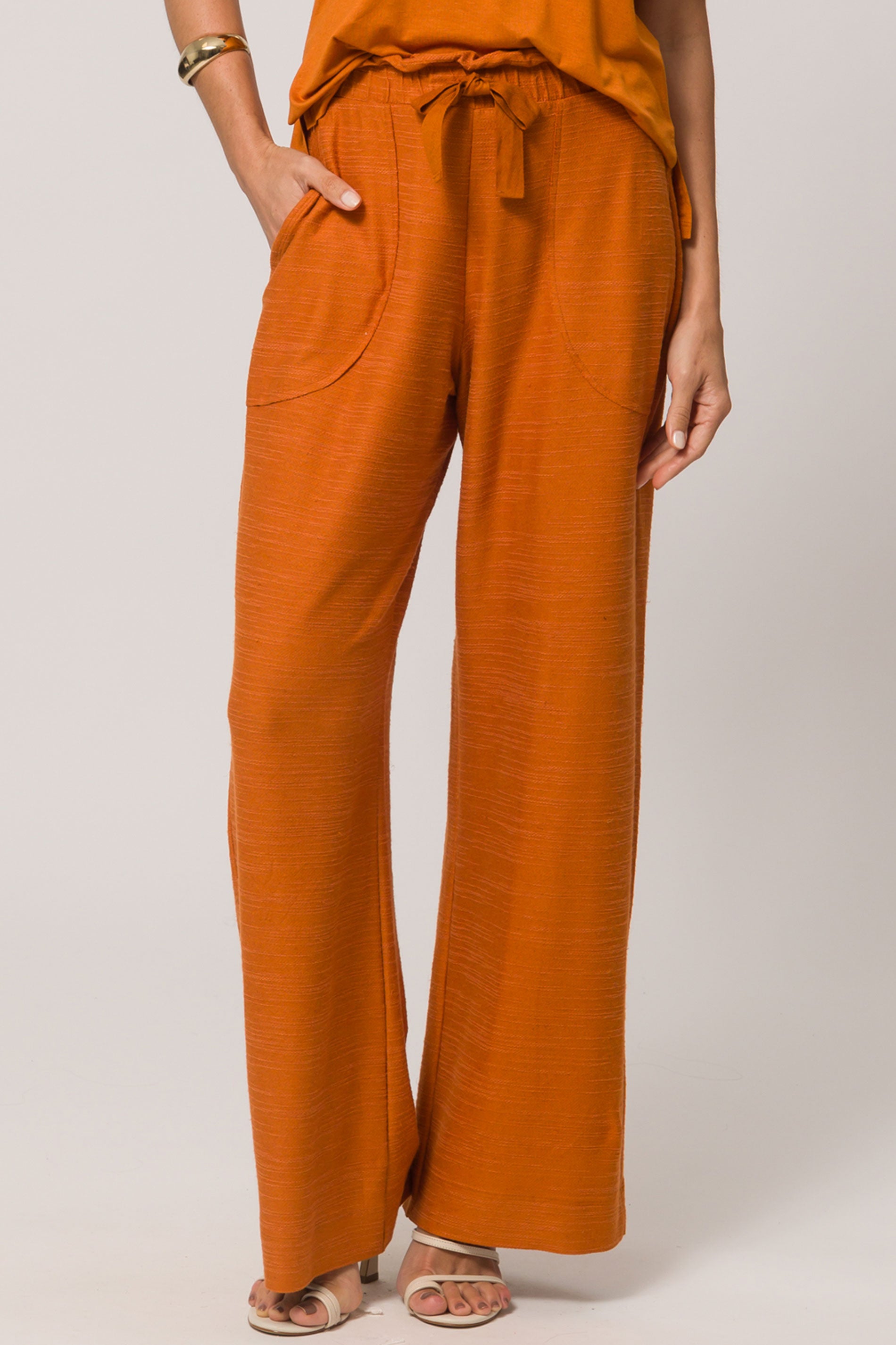 Calça em Moletinho Viscolinho com Elastano