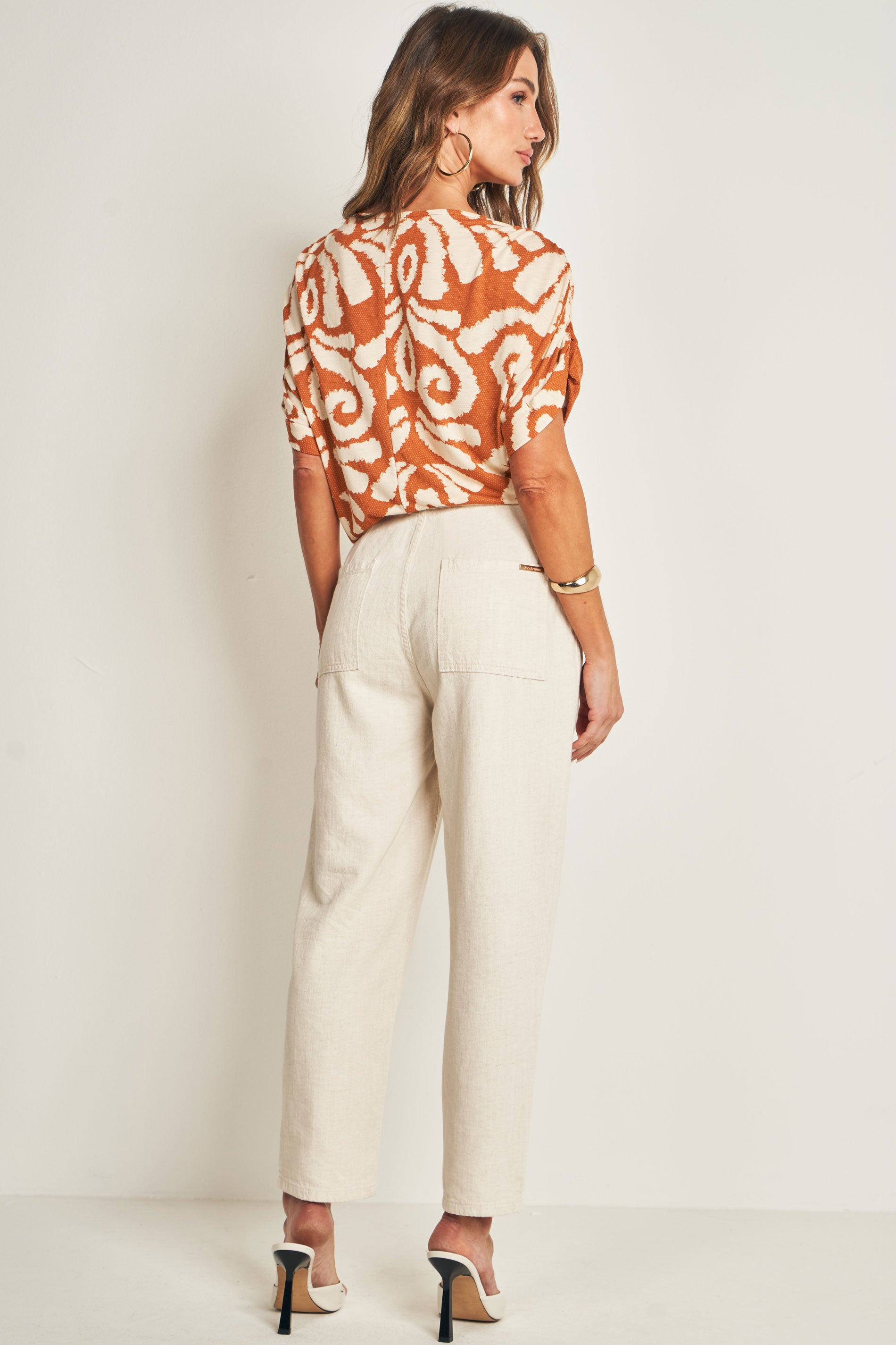 Blusa de Manga Curta em Malha Cloé