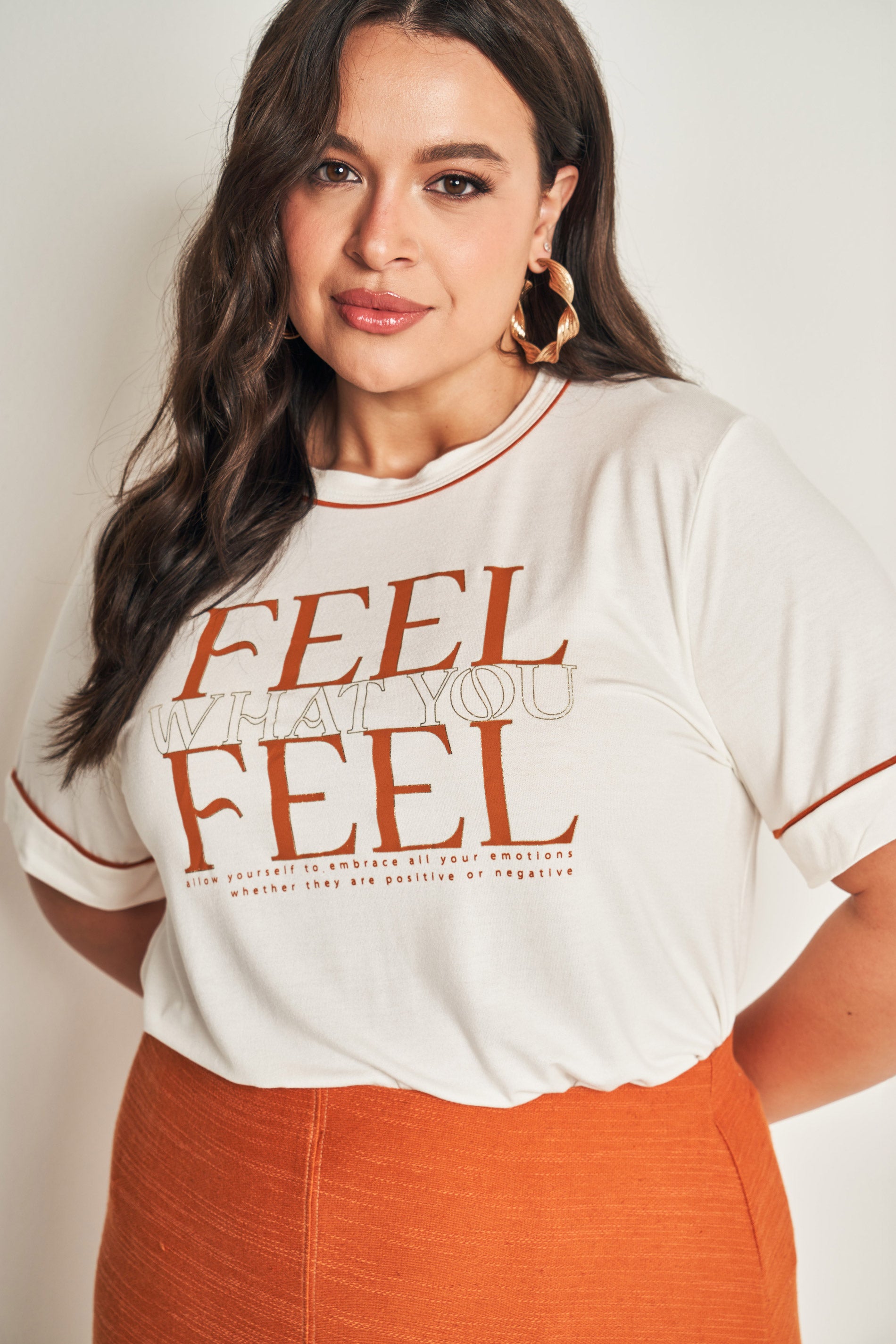 T-shirt em Malha Viscose com Elastano