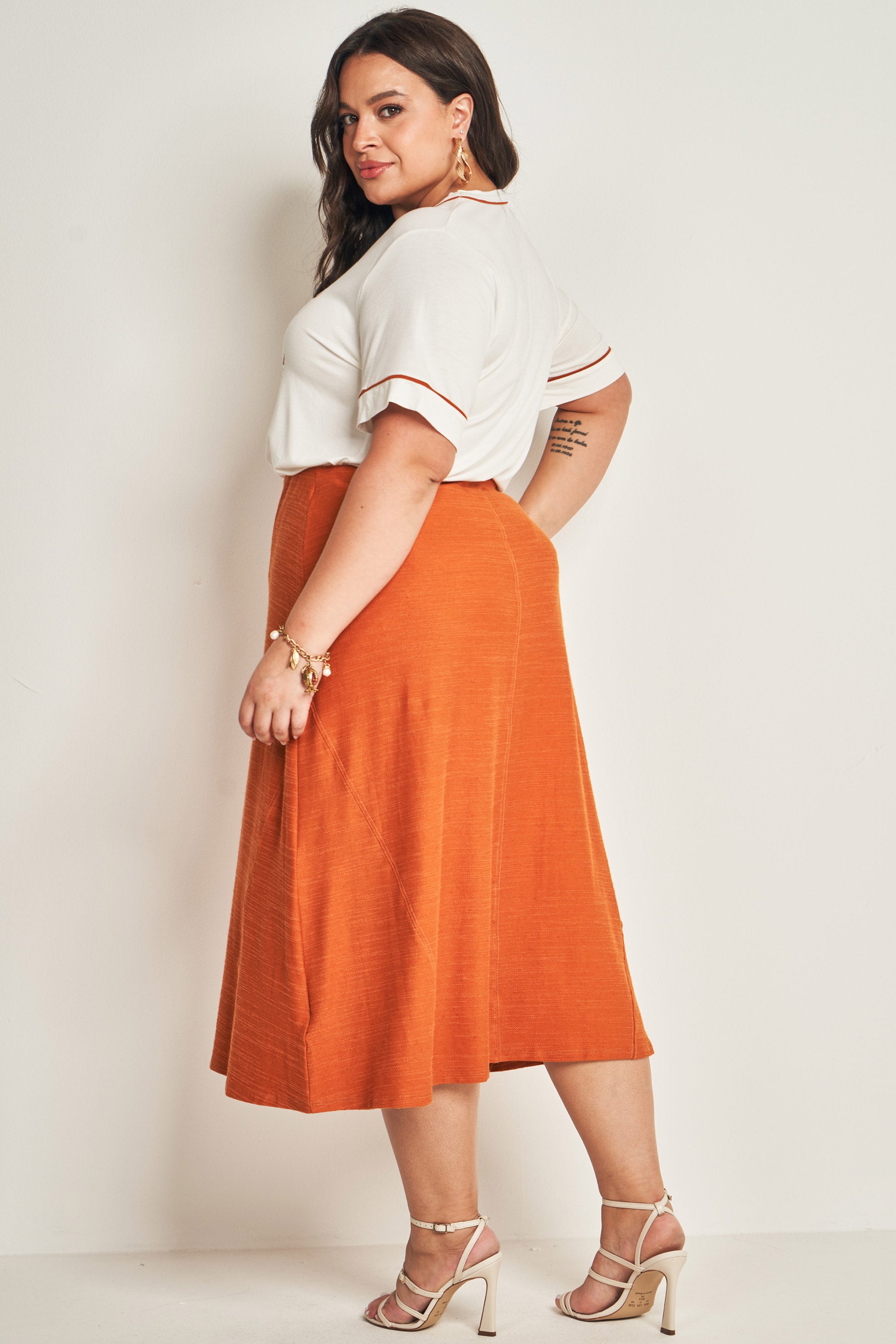 T-shirt em Malha Viscose com Elastano