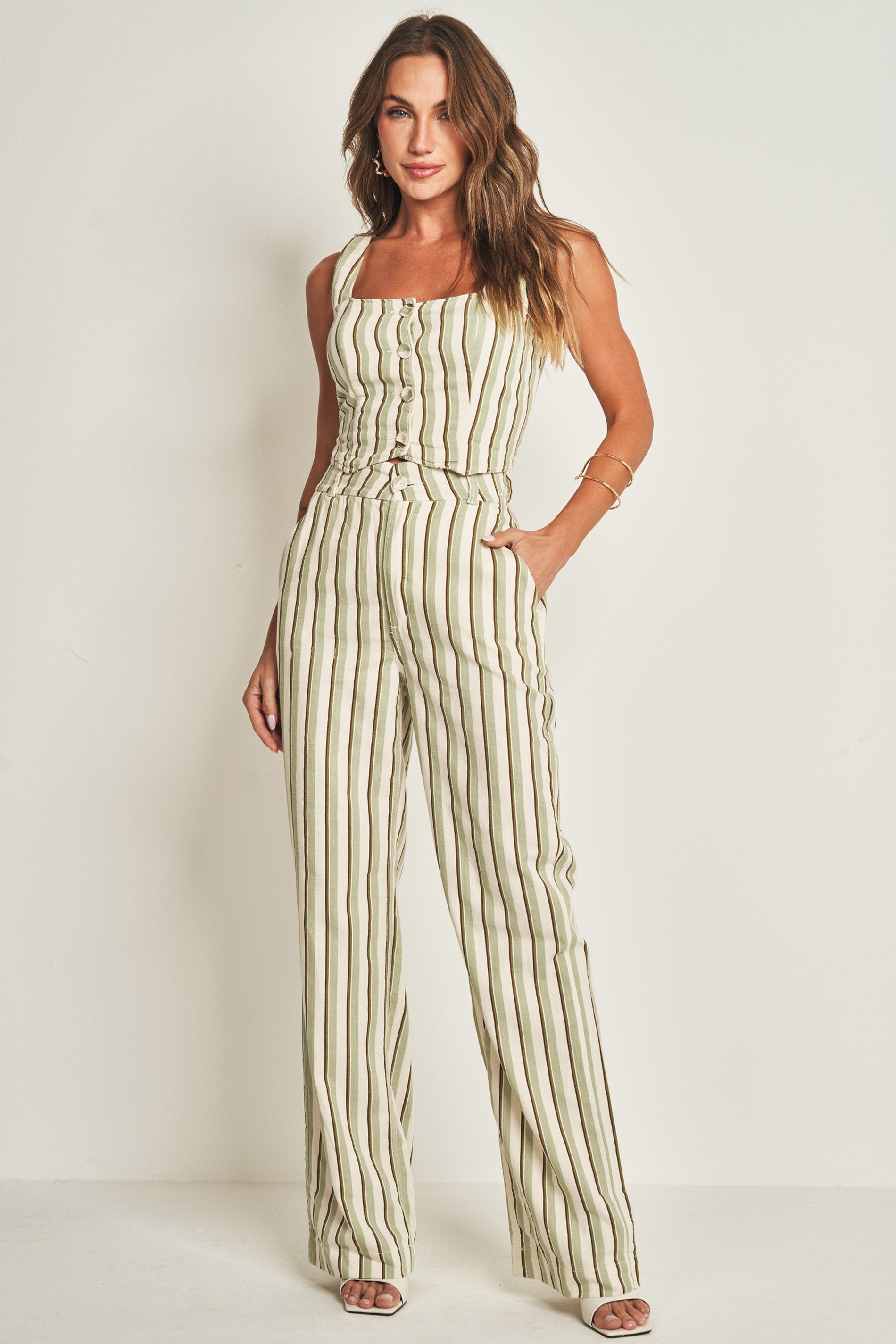 Top em sarja com lastex