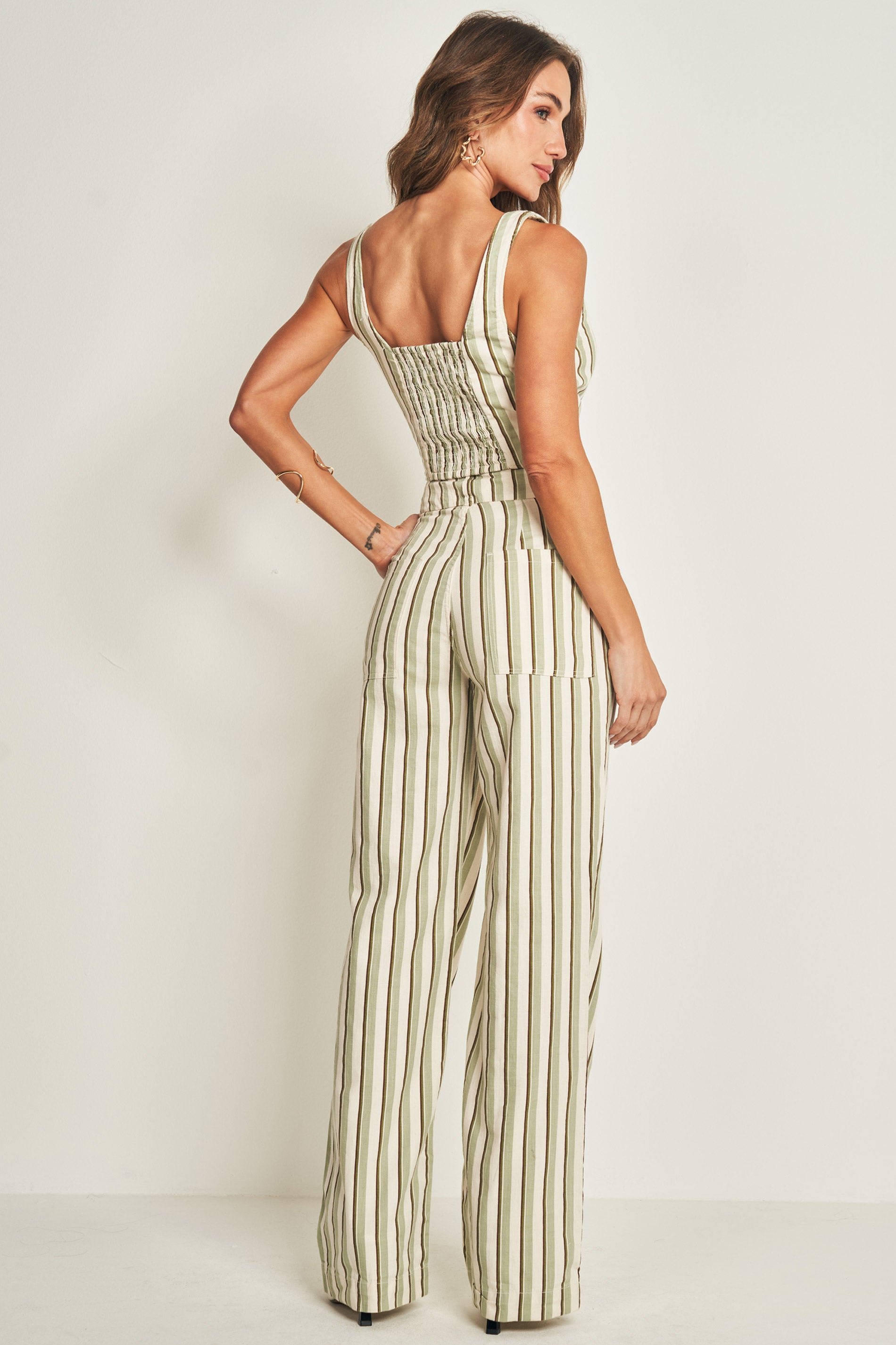 Top em sarja com lastex